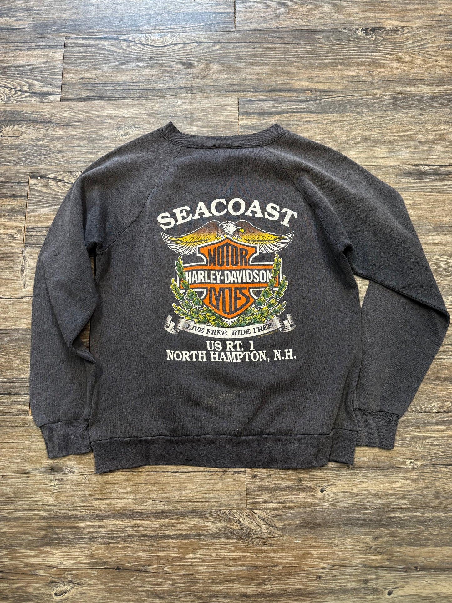 VINTAGE HARLEY DAVIDSON EAGLE RAGLAN CREWNECK (M)