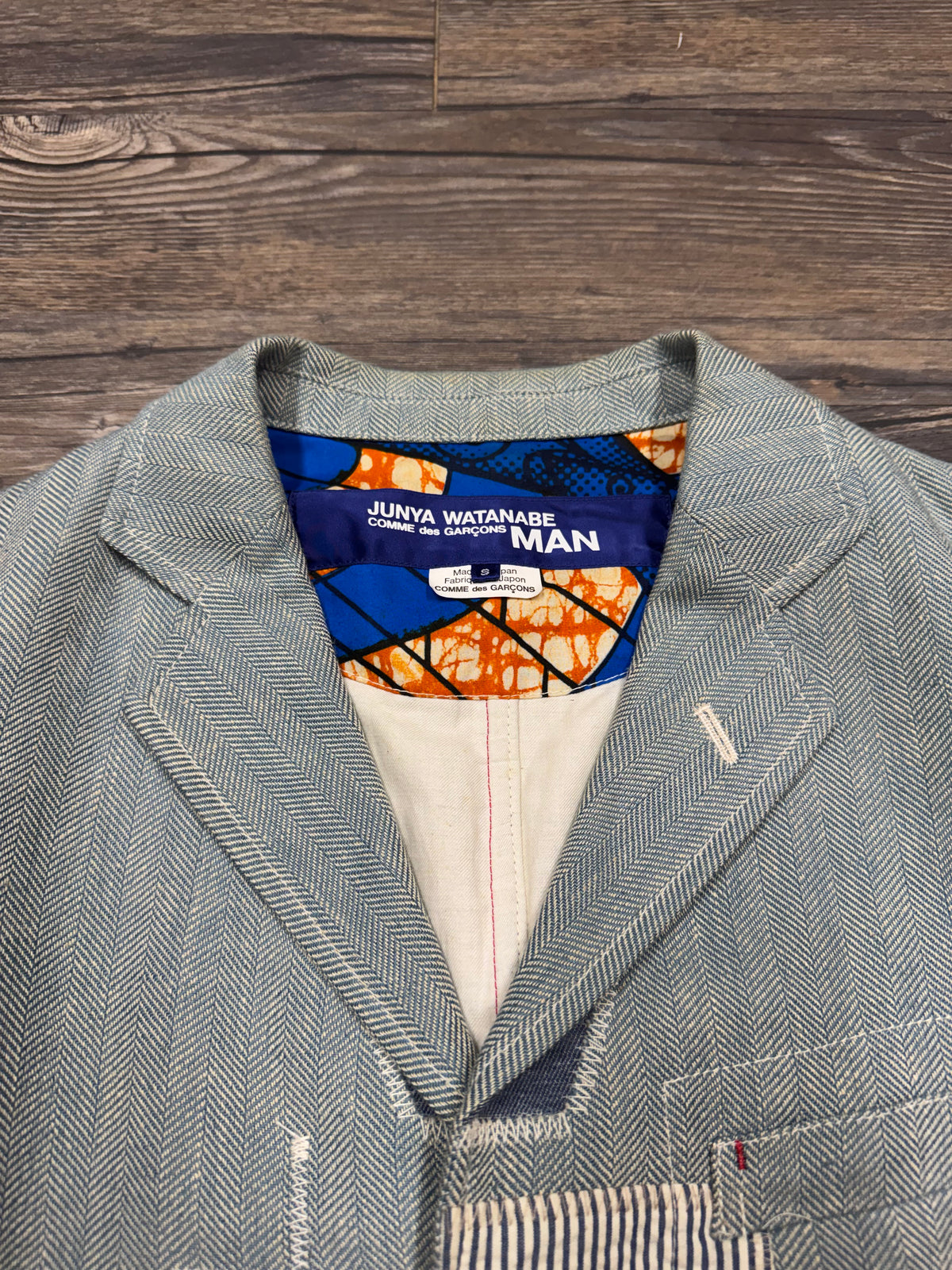 JUNYA WATANABE SS16 PATCHWORK LINEN BLAZER (S)