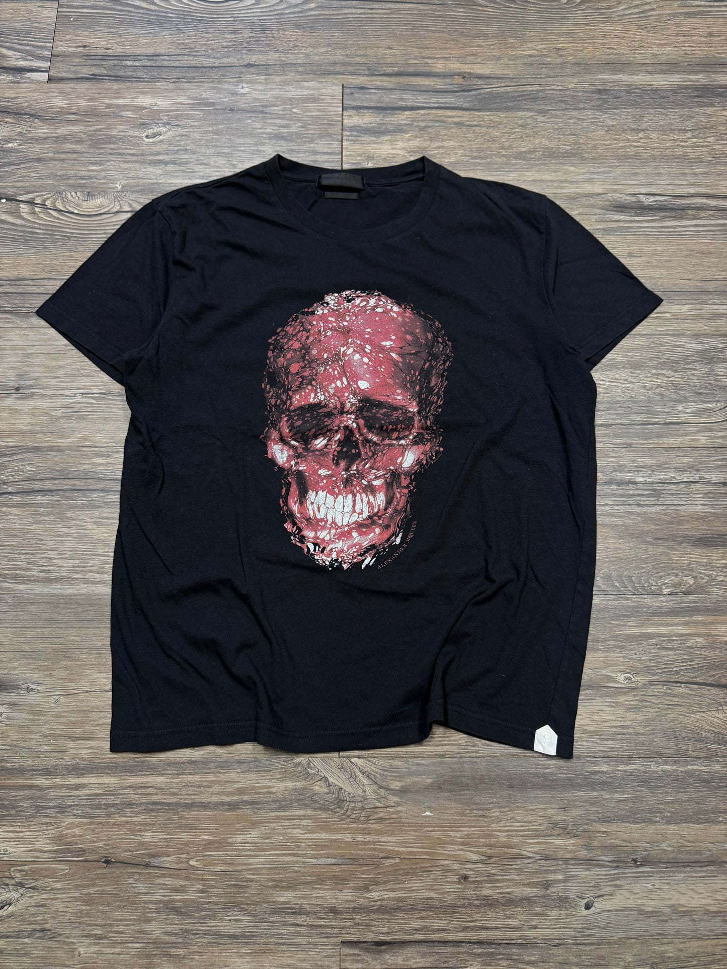 ALEXANDER MCQUEEN STRIKE RED SKULL T-SHIRT (L)