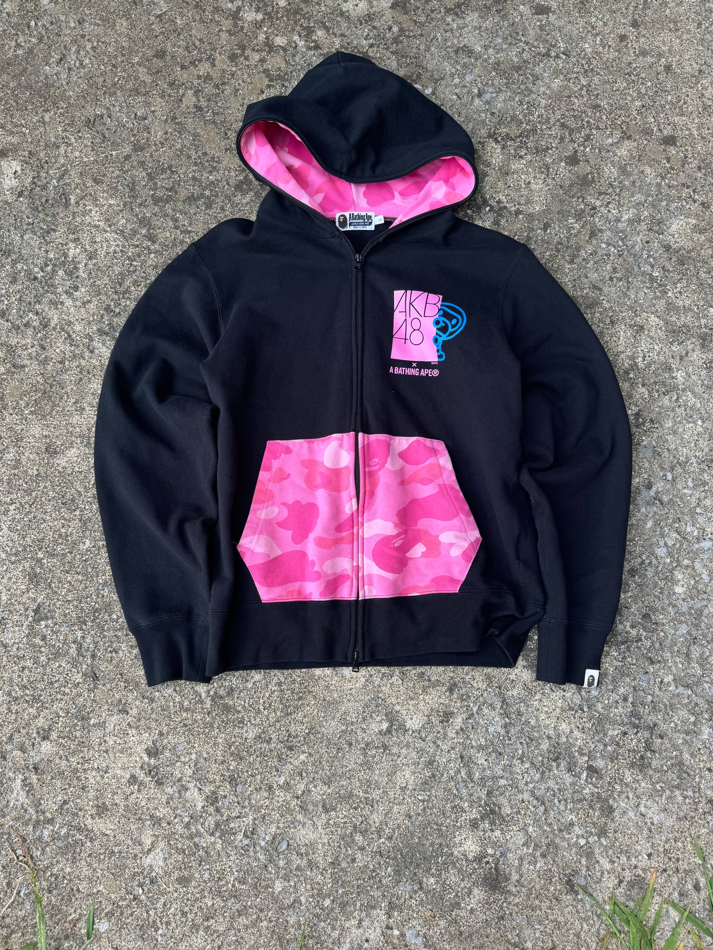 BAPE PINK CAMO HOODIE (L)