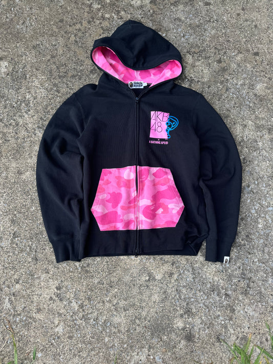 BAPE PINK CAMO HOODIE (L)