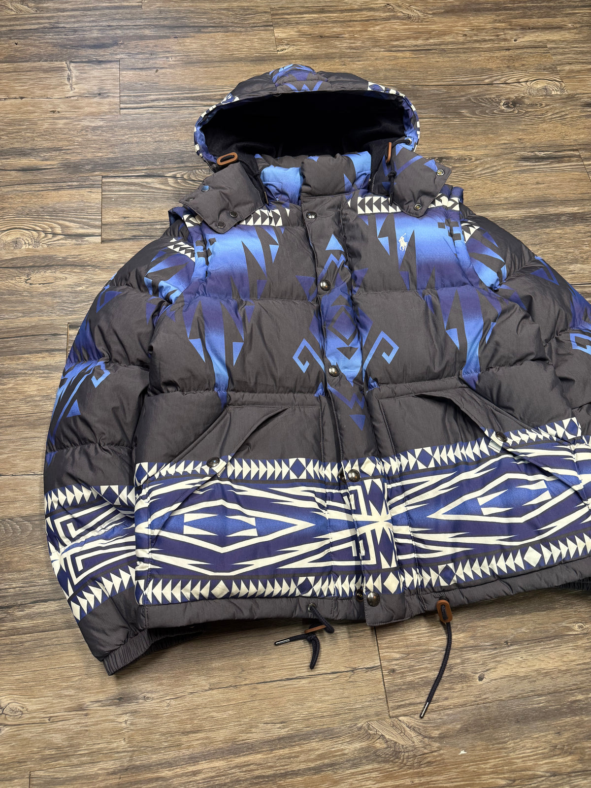 POLO RALPH LAUREN AZTEC GOOSE FILLED PUFFER DOWN JACKET (L)