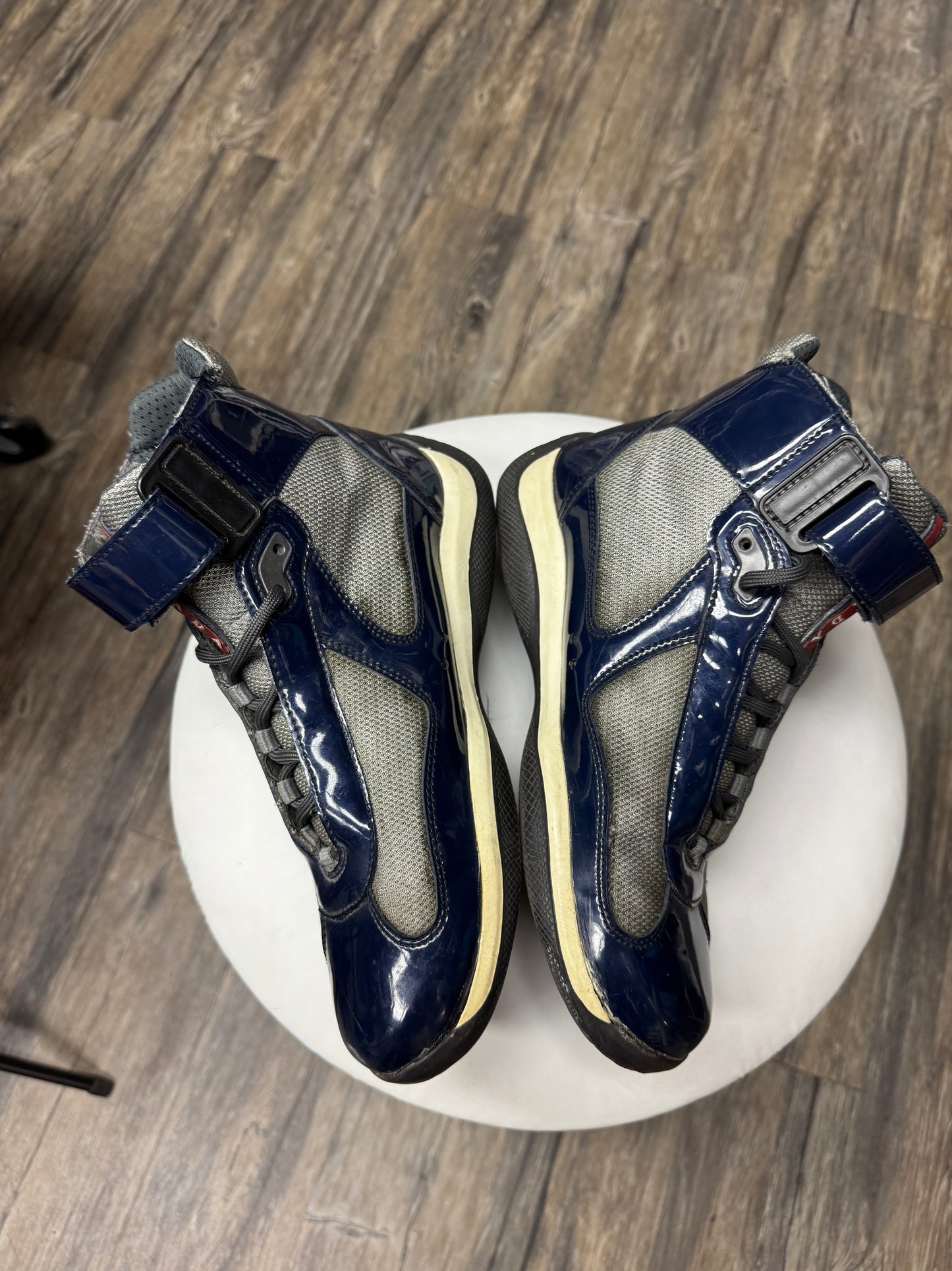 PRADA PATENT LEATHER HITOP CUPS (9-9.5)