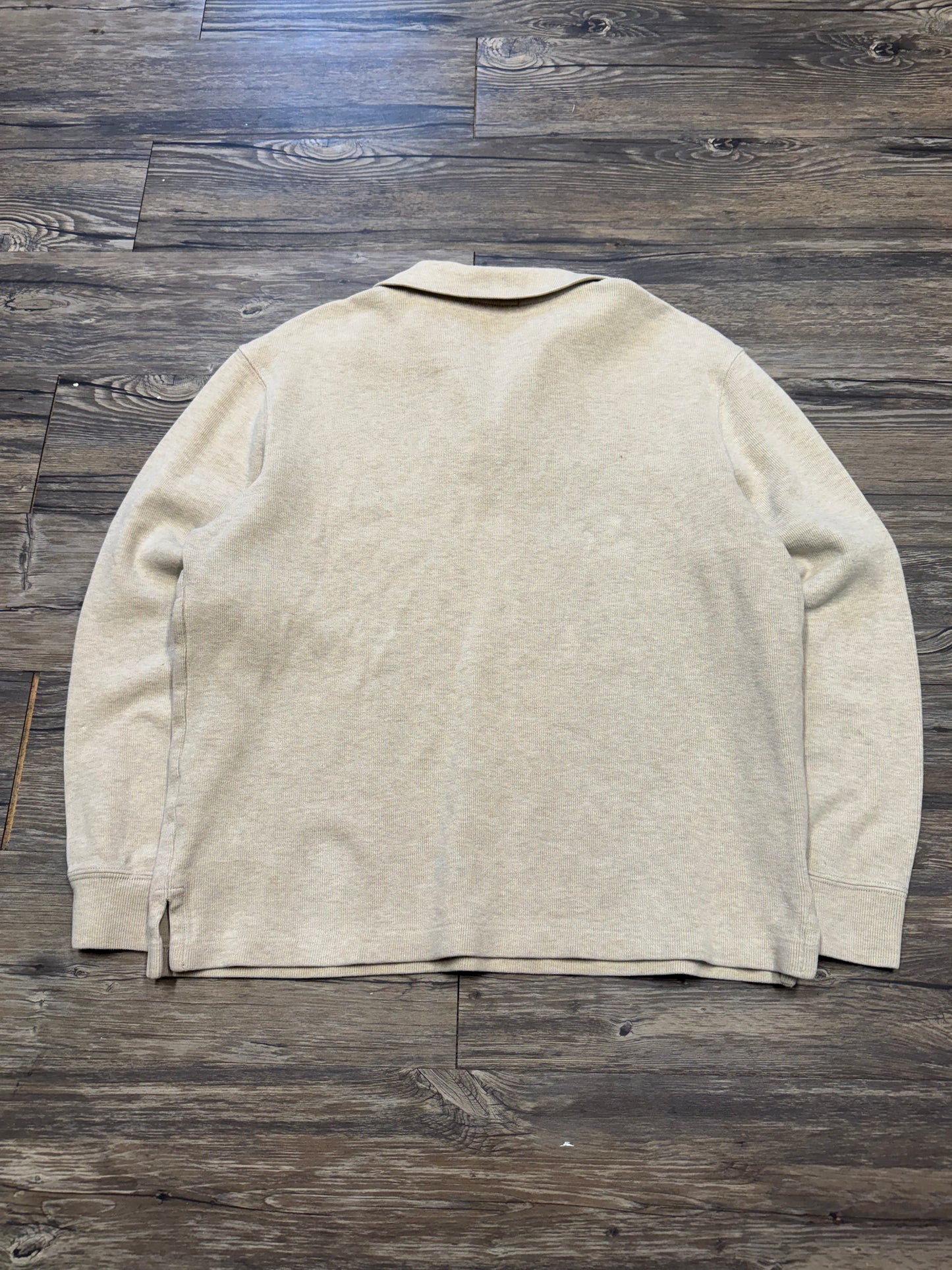 POLO RALPH LAUREN BEIGE QUARTER-ZIP (M)