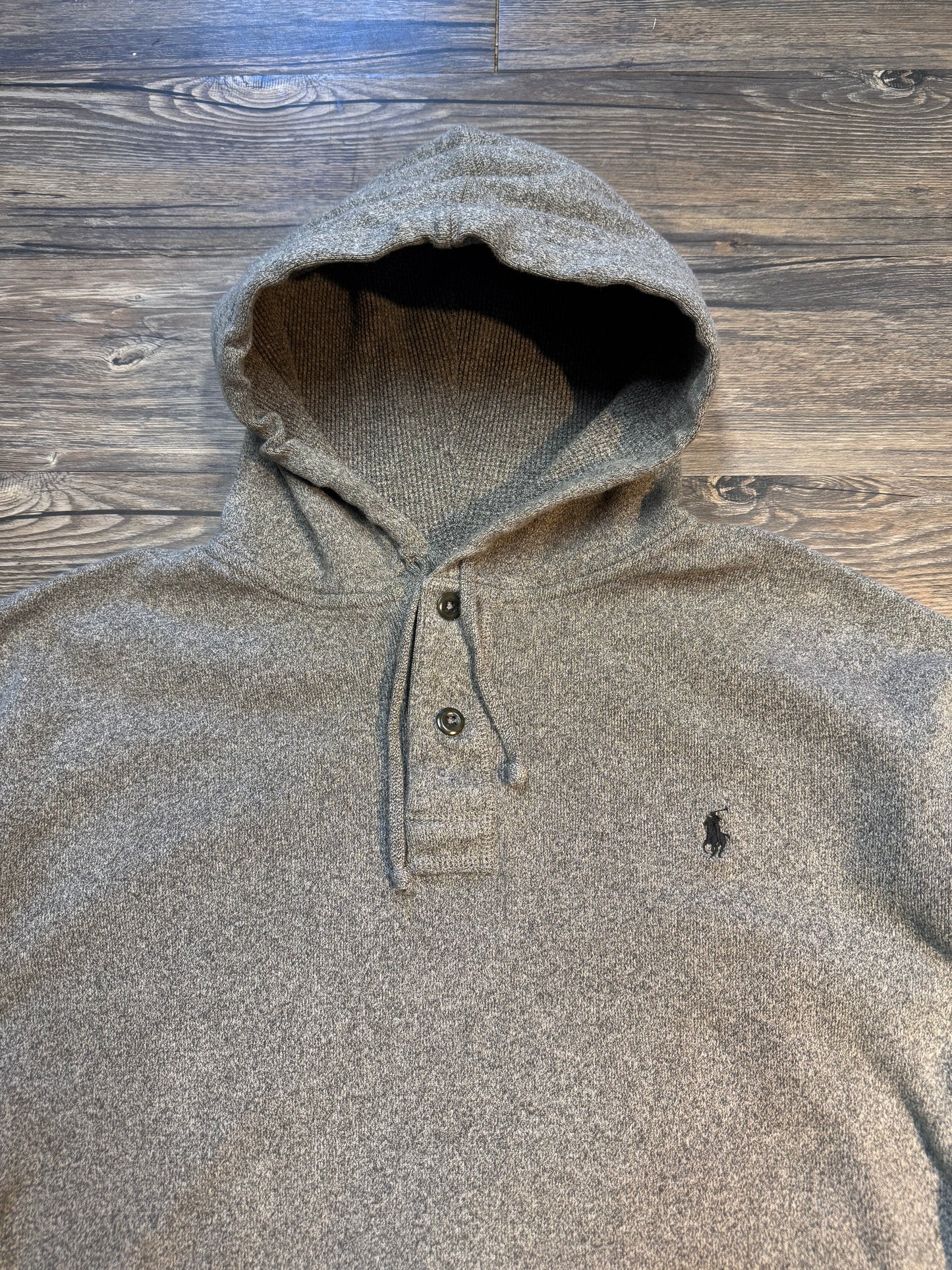 POLO RALPH LAUREN HENLEY HOODIE (XL)