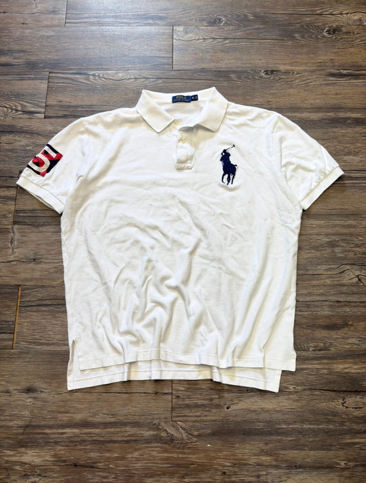 POLO RALPH LAUREN BIG PONY WHITE POLO (XL)