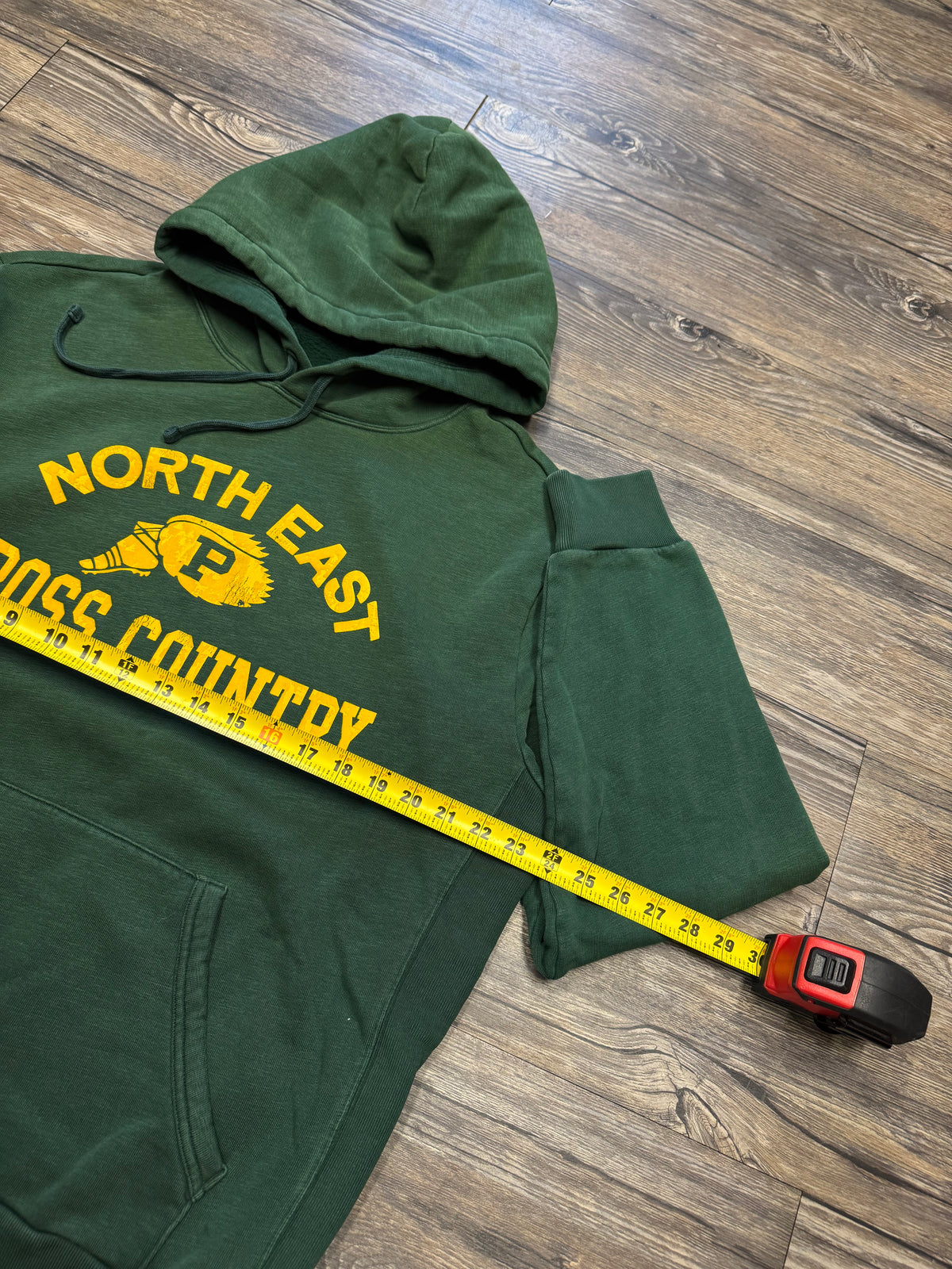 POLO RALPH LAUREN FOREST GREEN CROSS COUNTRY PULLOVER HOODIE (L)