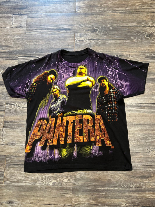 PANTERA DISTRESSED GRAPHIC T-SHIRT (LARGE)