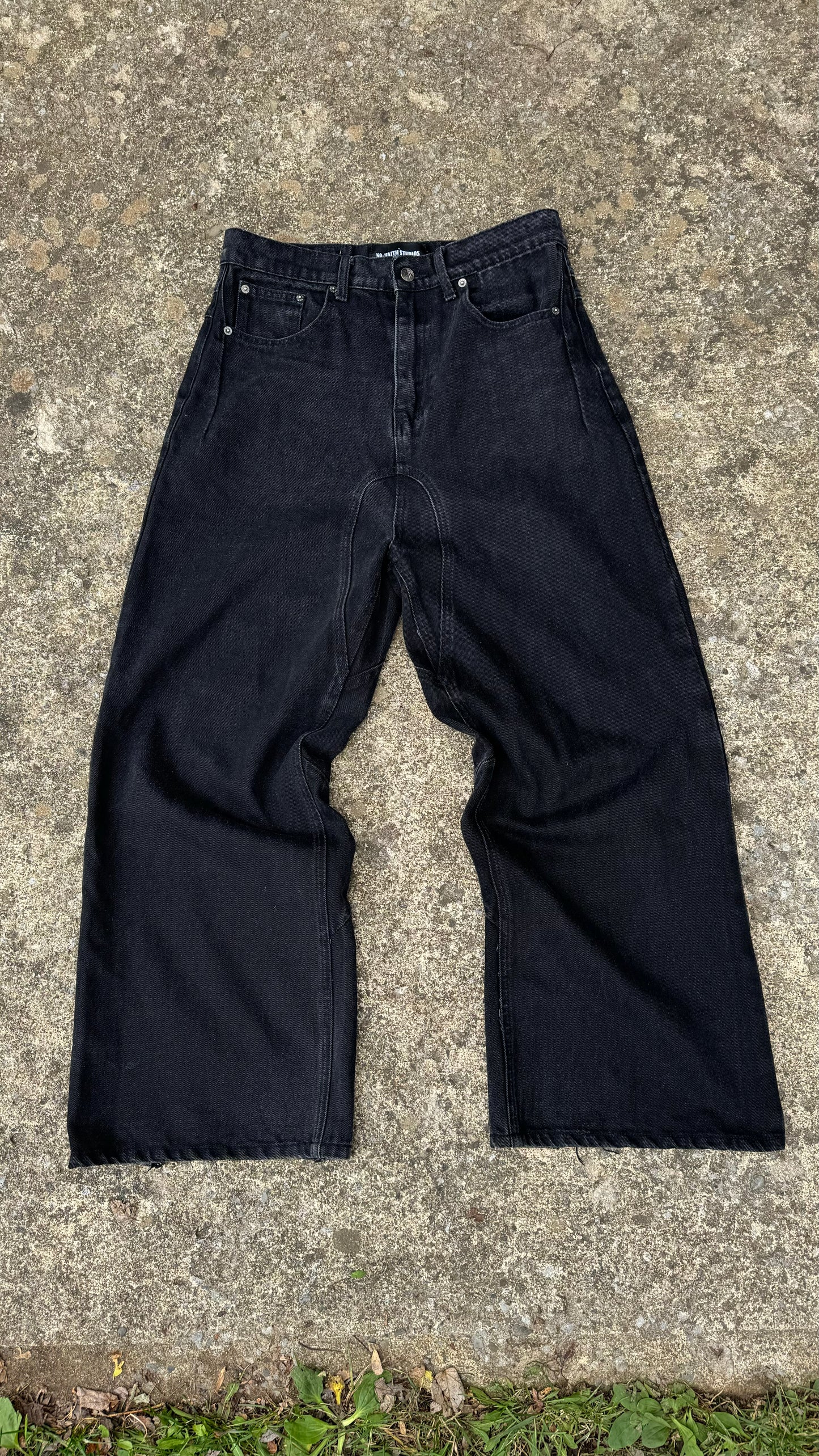 NO FAITH STUDIOS WIDE LEG DENIM (34)