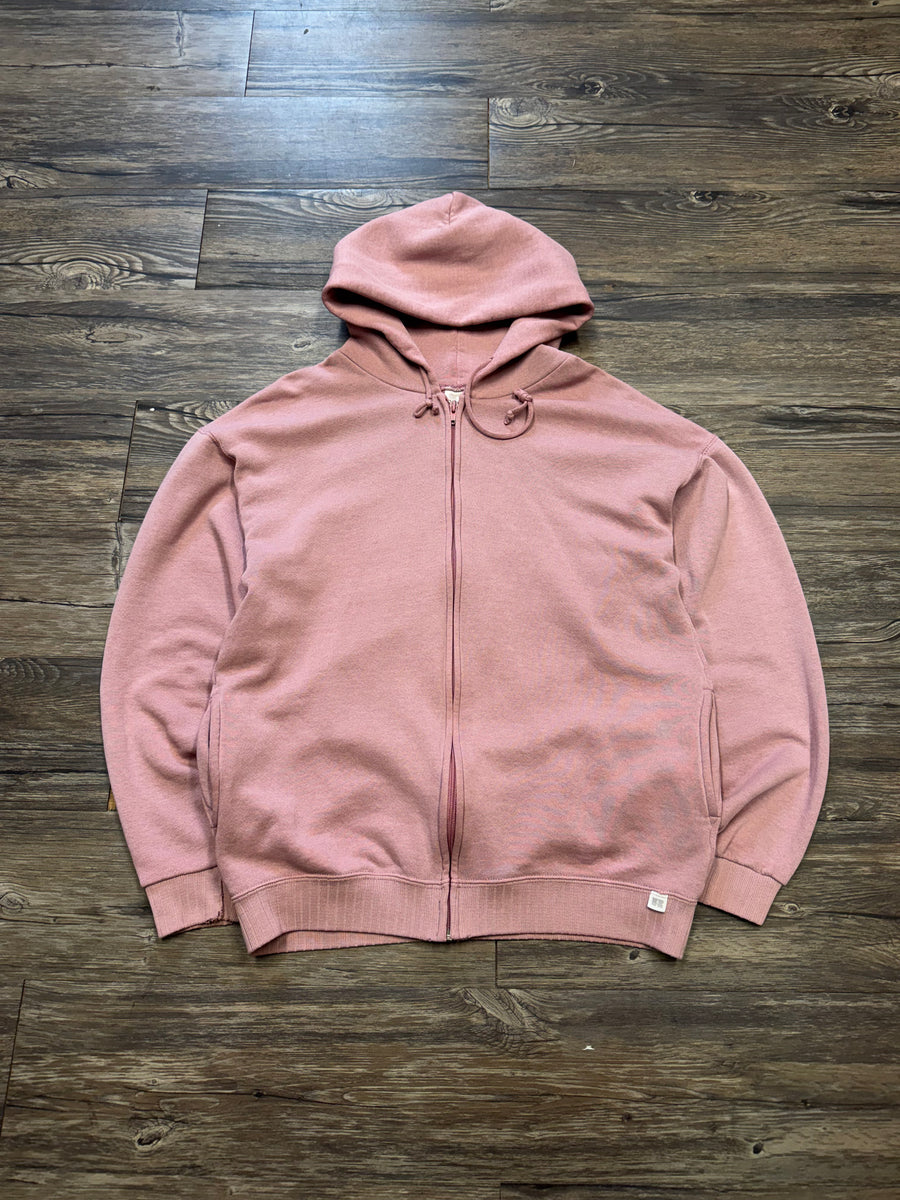 RUSSELL GREY TAG BUBBLE GUM ZIP UP HOODIE (M)