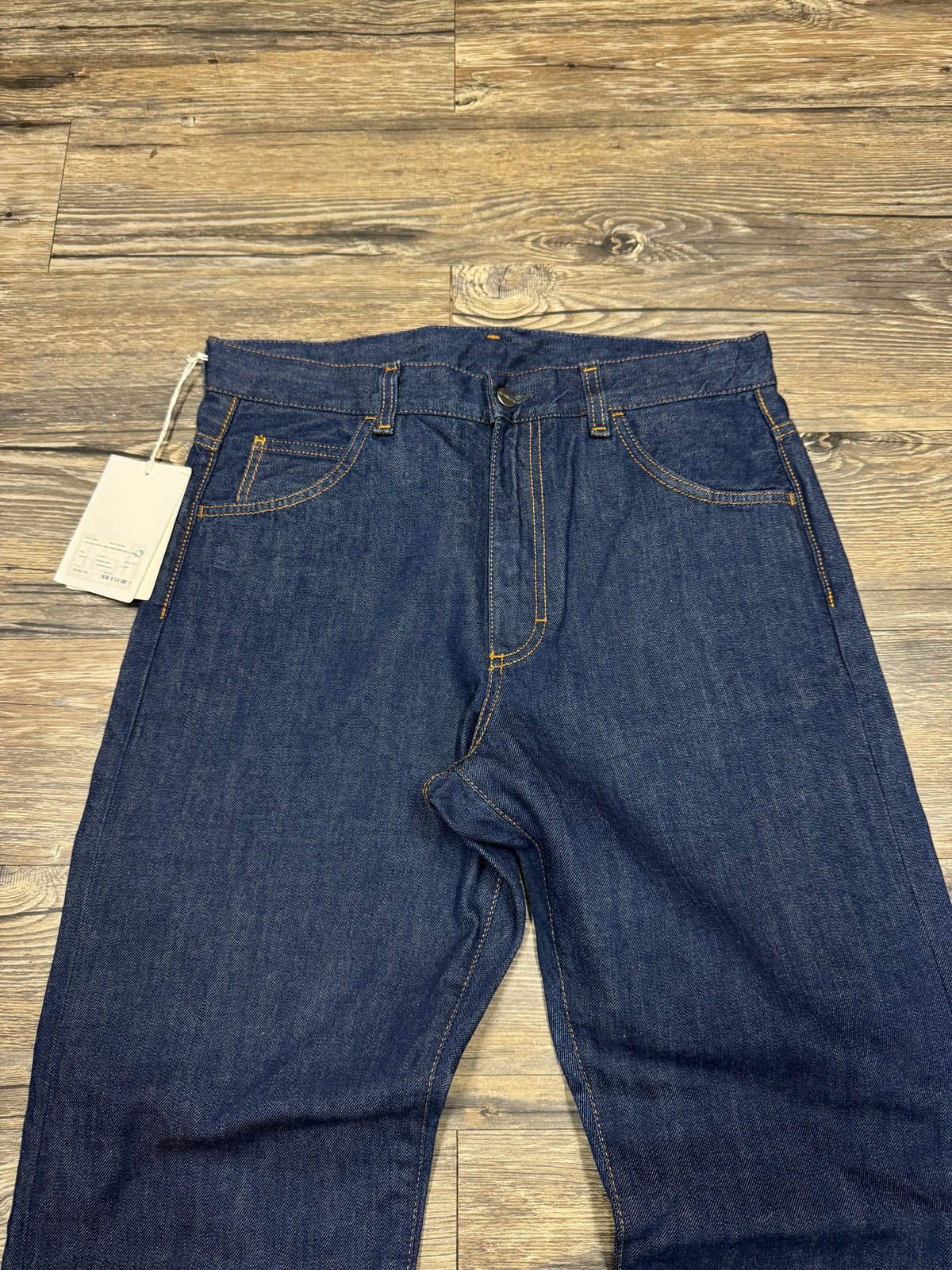 ACNE STUDIOS DARK BLUE WASH FLATE JEANS (32x32)