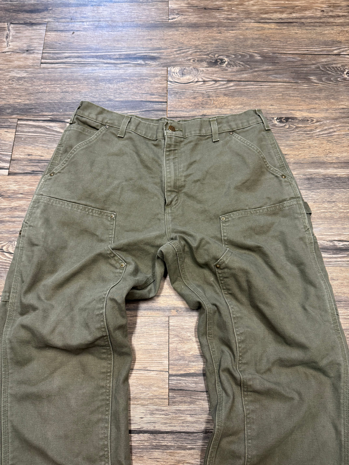 CARHARTT OLIVE GREEN DOUBLE KNEES (32)