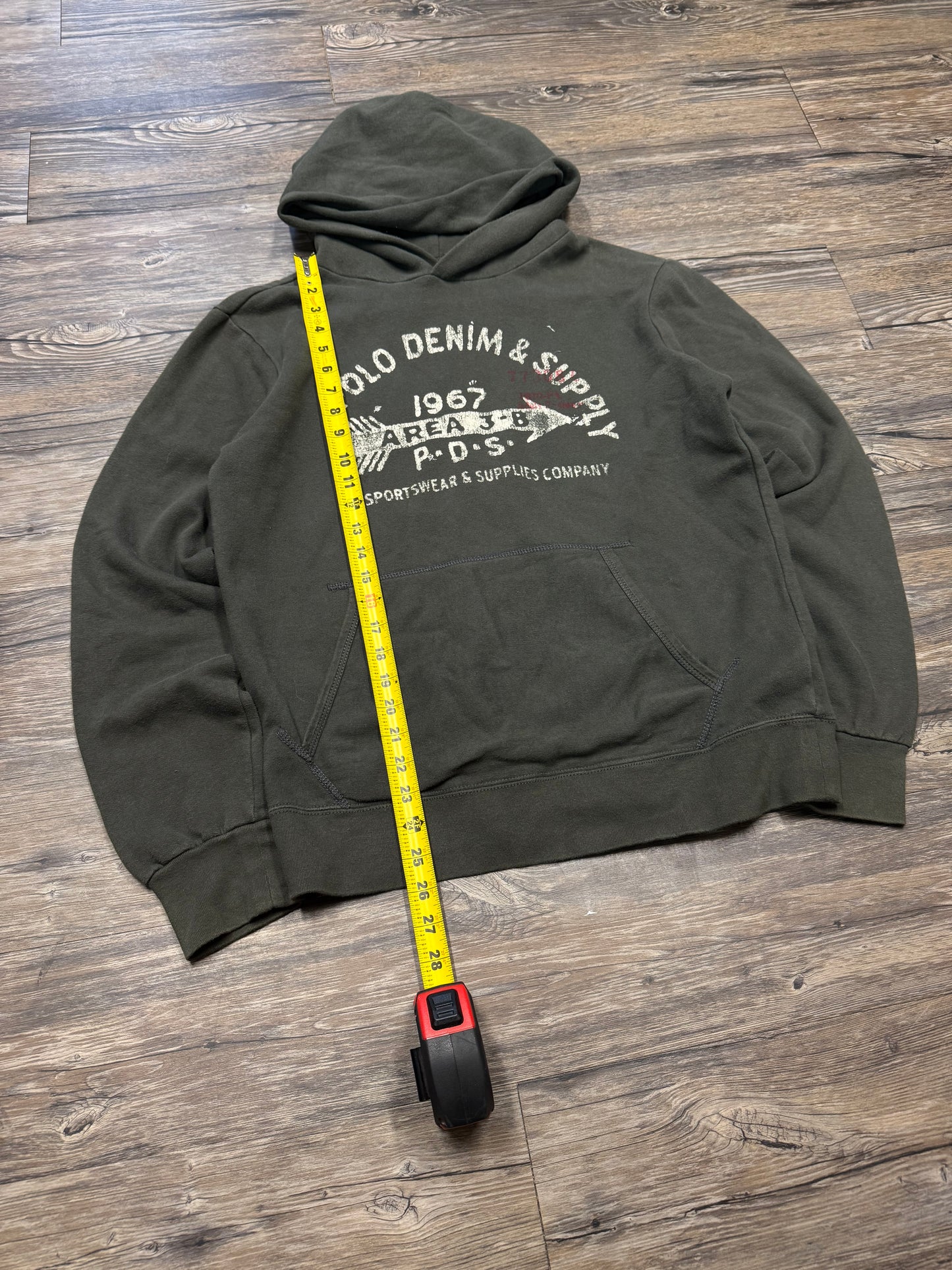 DENIM & SUPPLY RALPH LAUREN LOGO HOODIE (M)