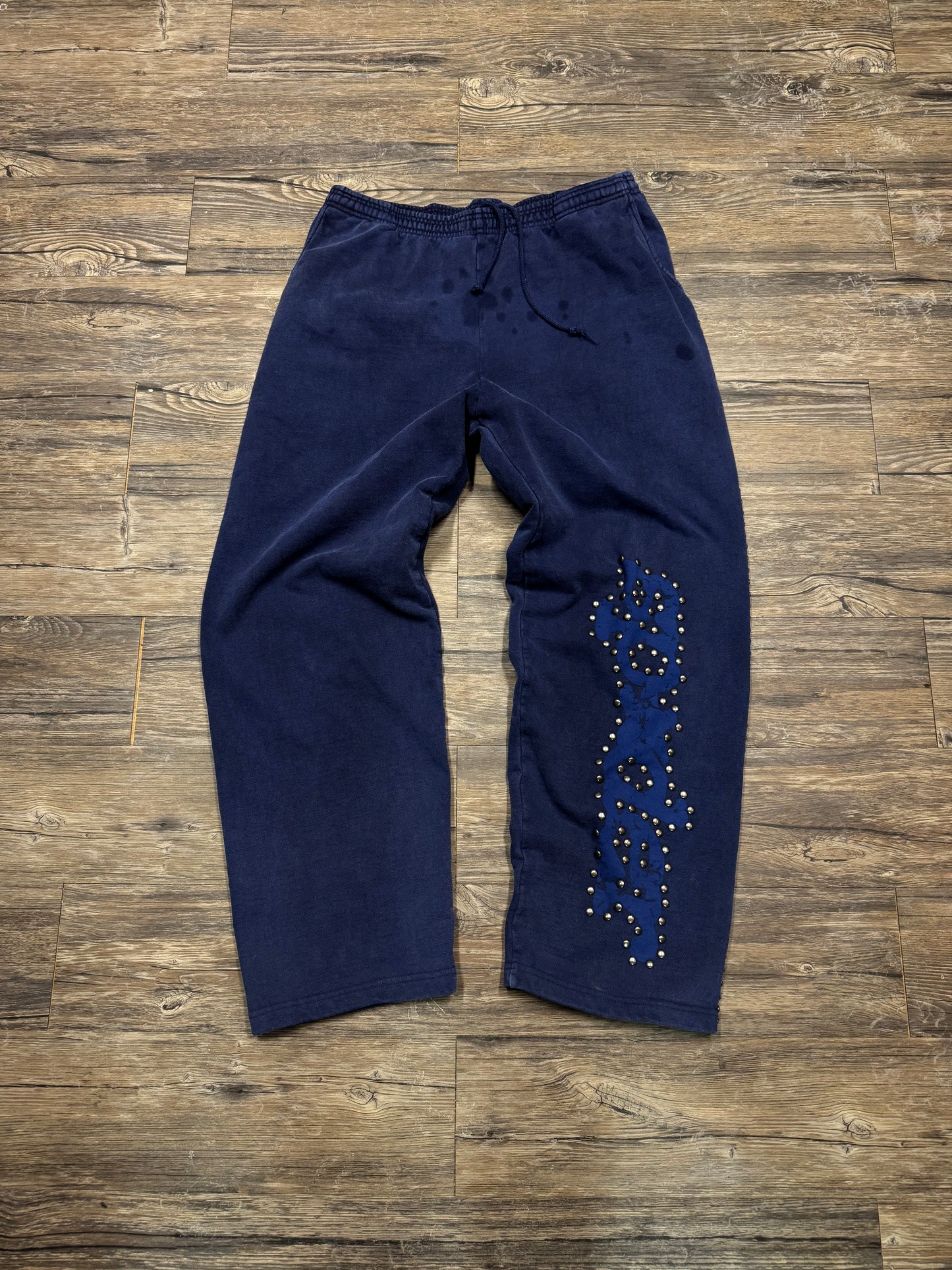 SP5DER WORLDWIDE BLUE SWEATPANTS (XL)
