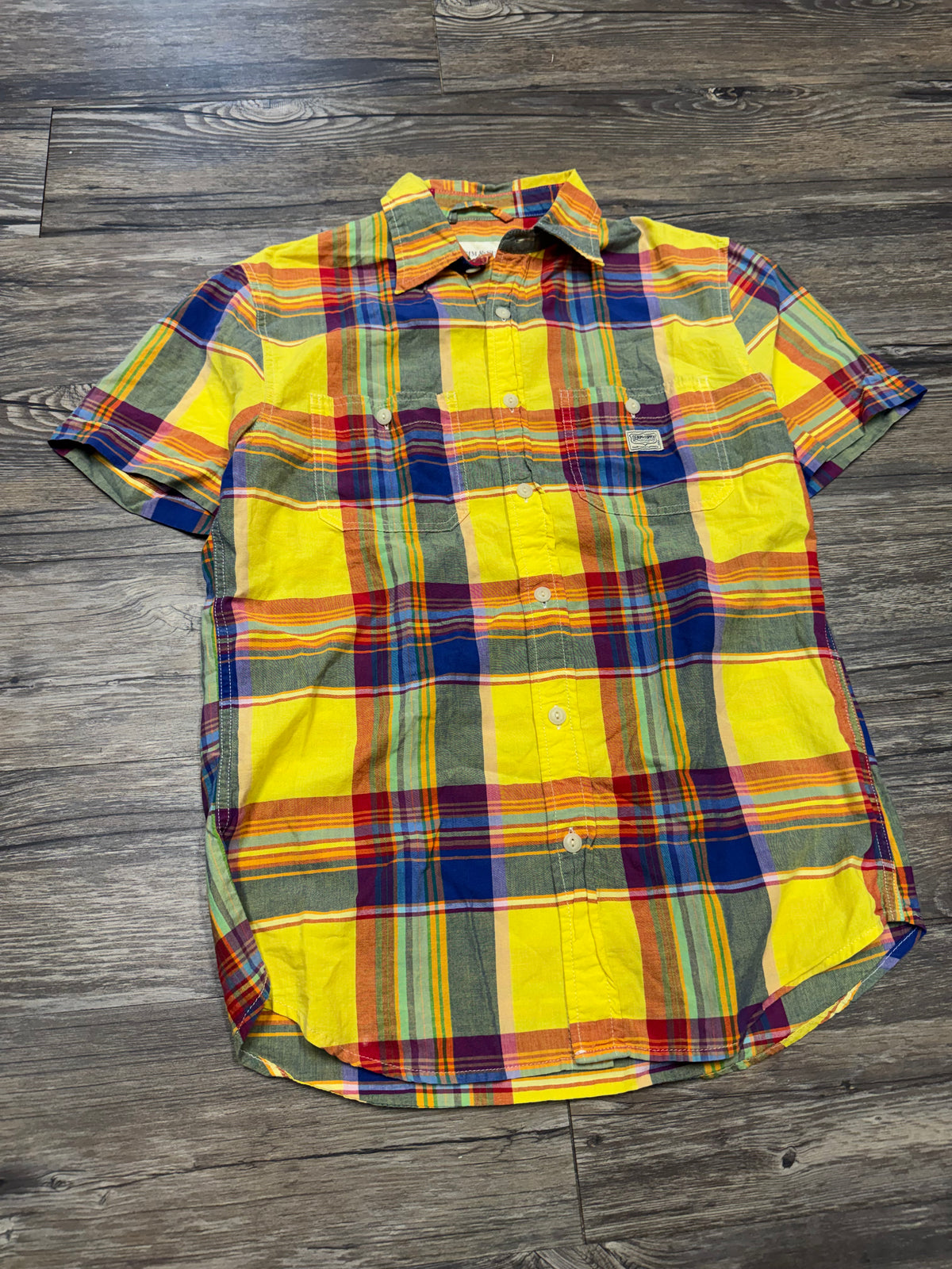 POLO RALPH LAUREN DENIM & SUPPLY CHECKERED SS BUTTON-UP (S)