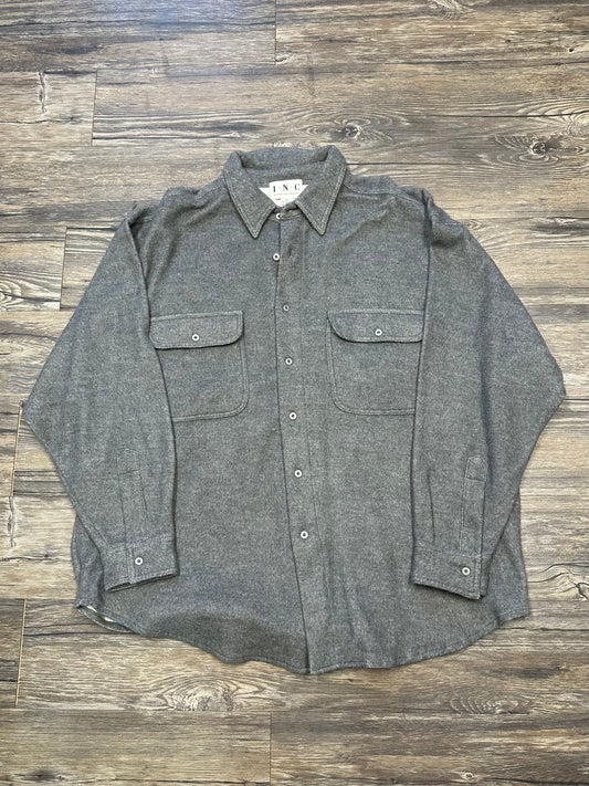 I.N.C FLEECE BUTTON UP SHIRT (XL)