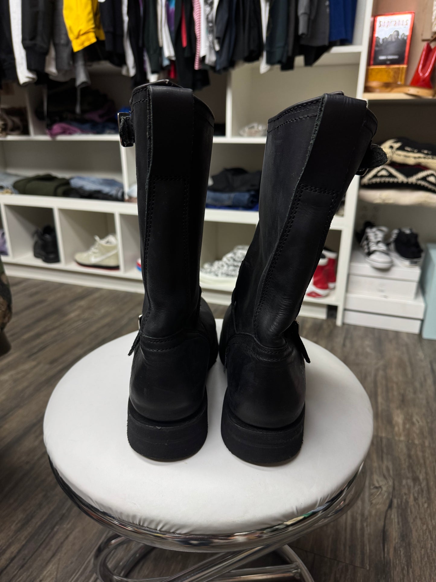 GO WEST GENUIN LEATHER ENGINEER BOOTS (9)