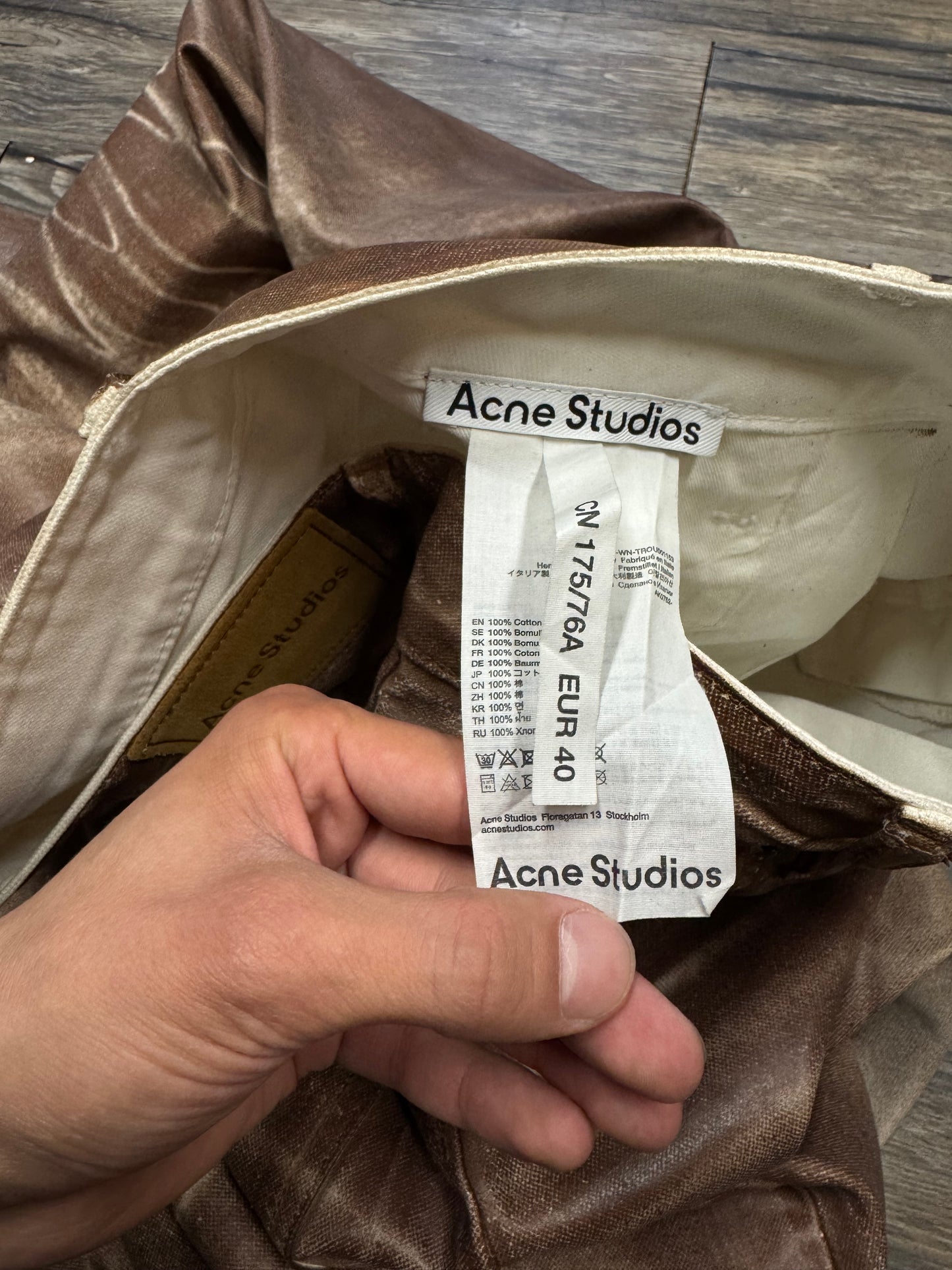 ACNE STUDIOS TROMP O'LOEIL MUDWASH JEANS (34)
