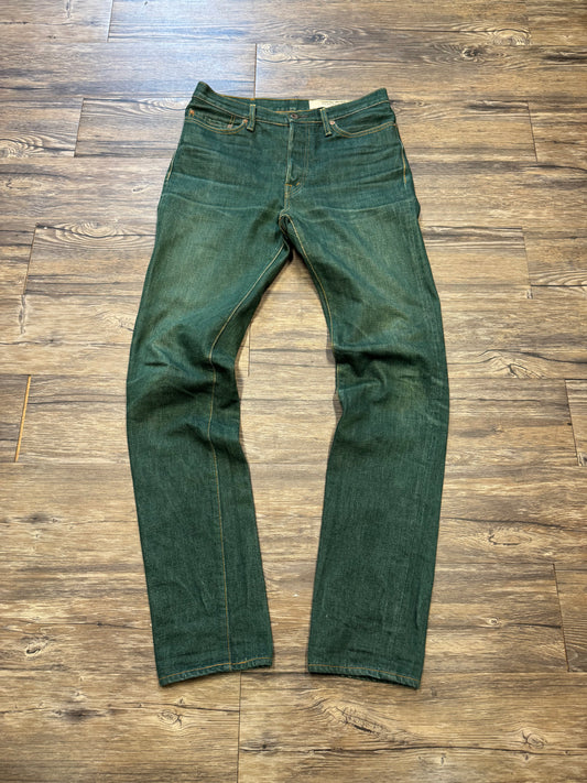 KAPITAL NO.4 PLANT DYED DENIM 5P MONKEY CISCO JEANS (30)
