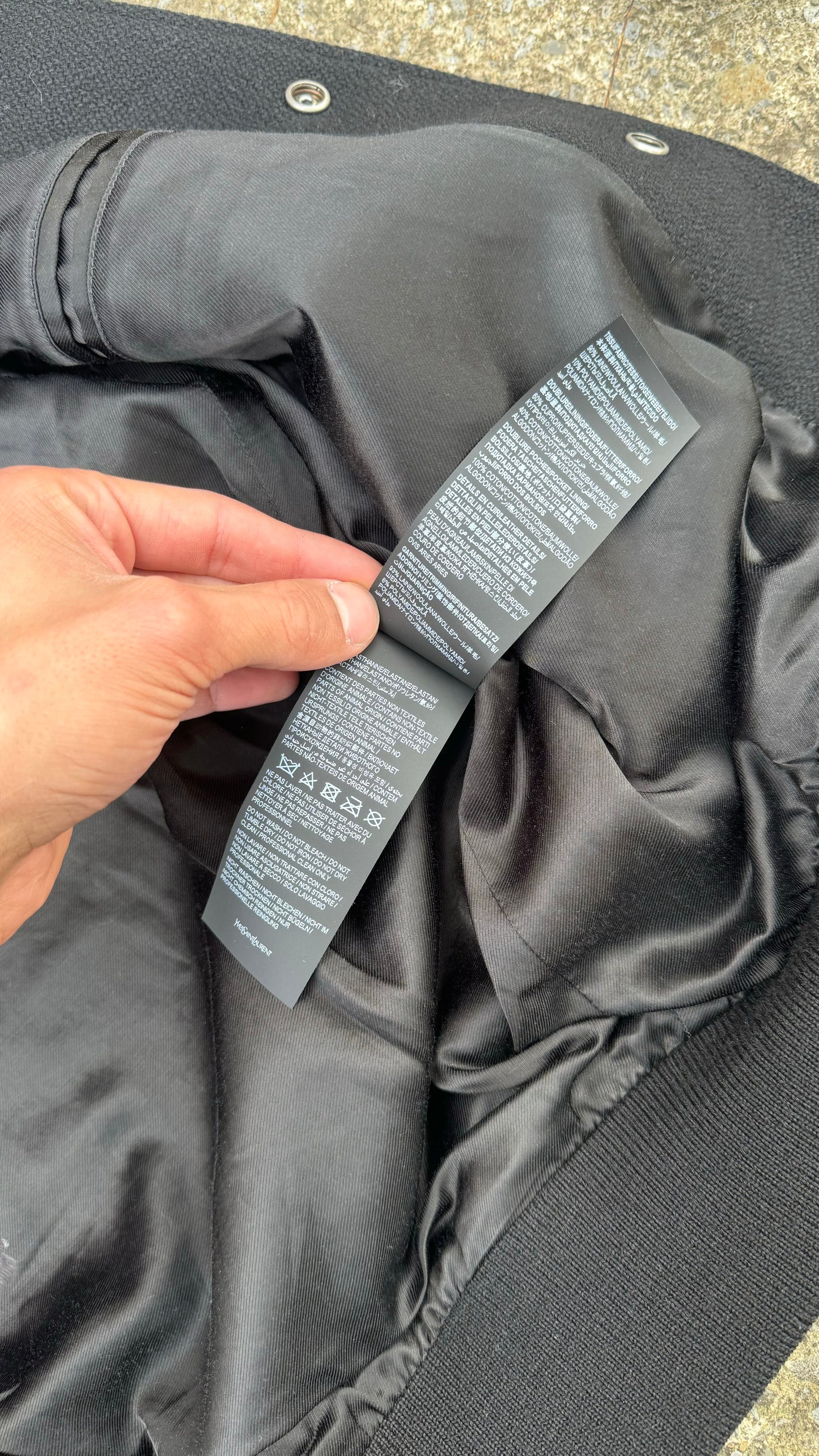 SAINT LAURENT BLACK TEDDY JACKET (M)