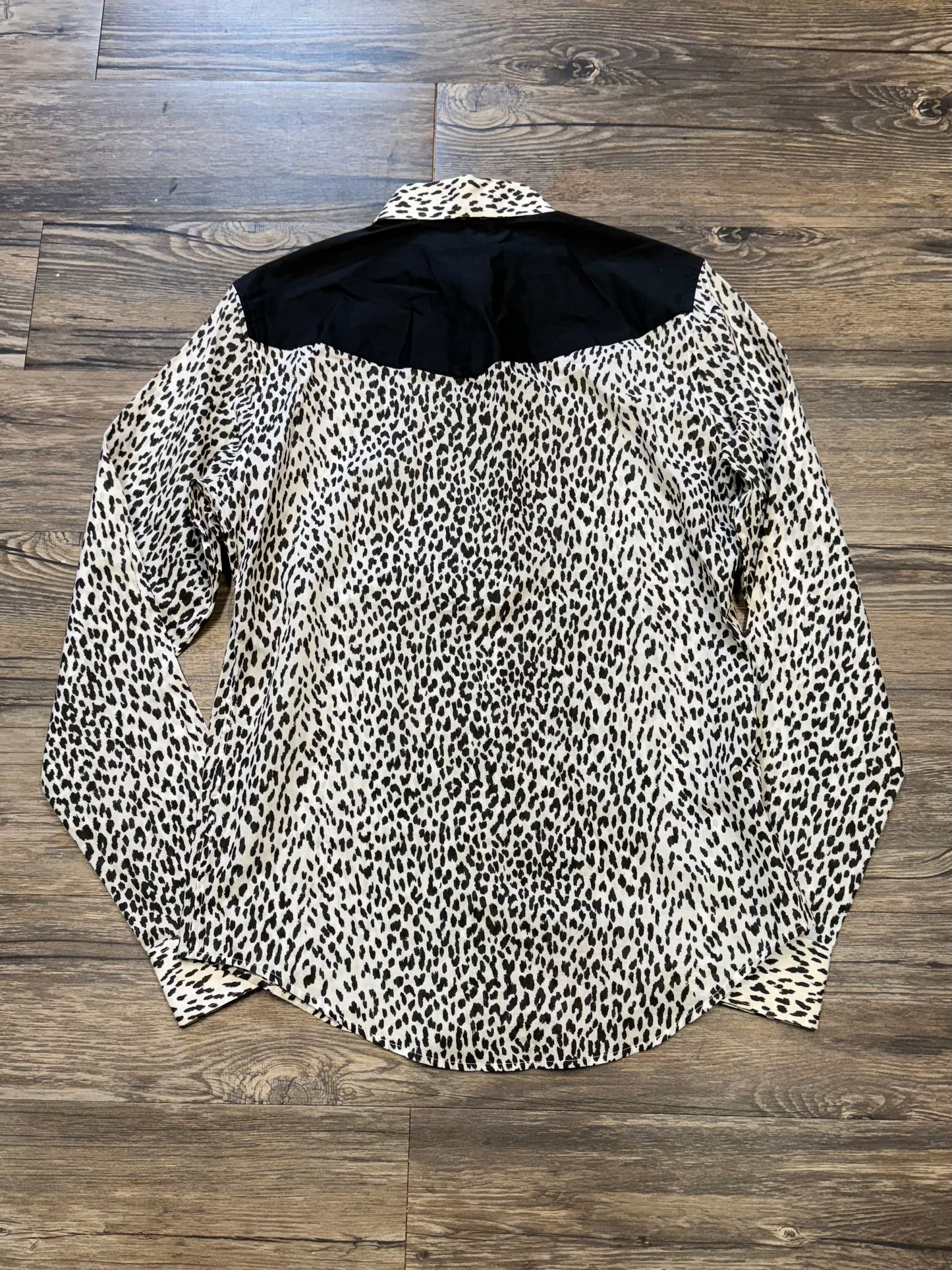 YSL HEDI CHEETAH WESTERN STYLED BUTTON UP