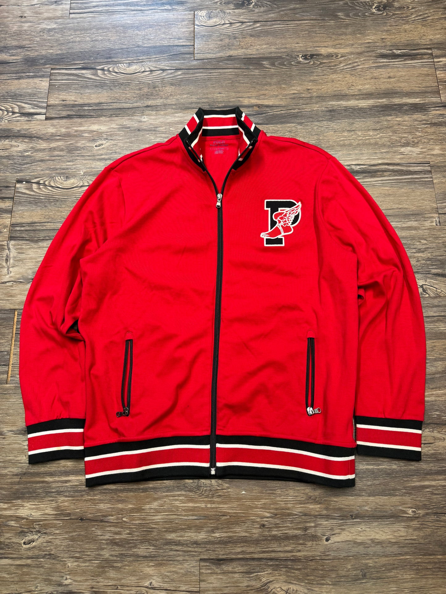 POLO RALPH LAUREN P-WING STADIUM FULL ZIP TRACK JACKET (L)