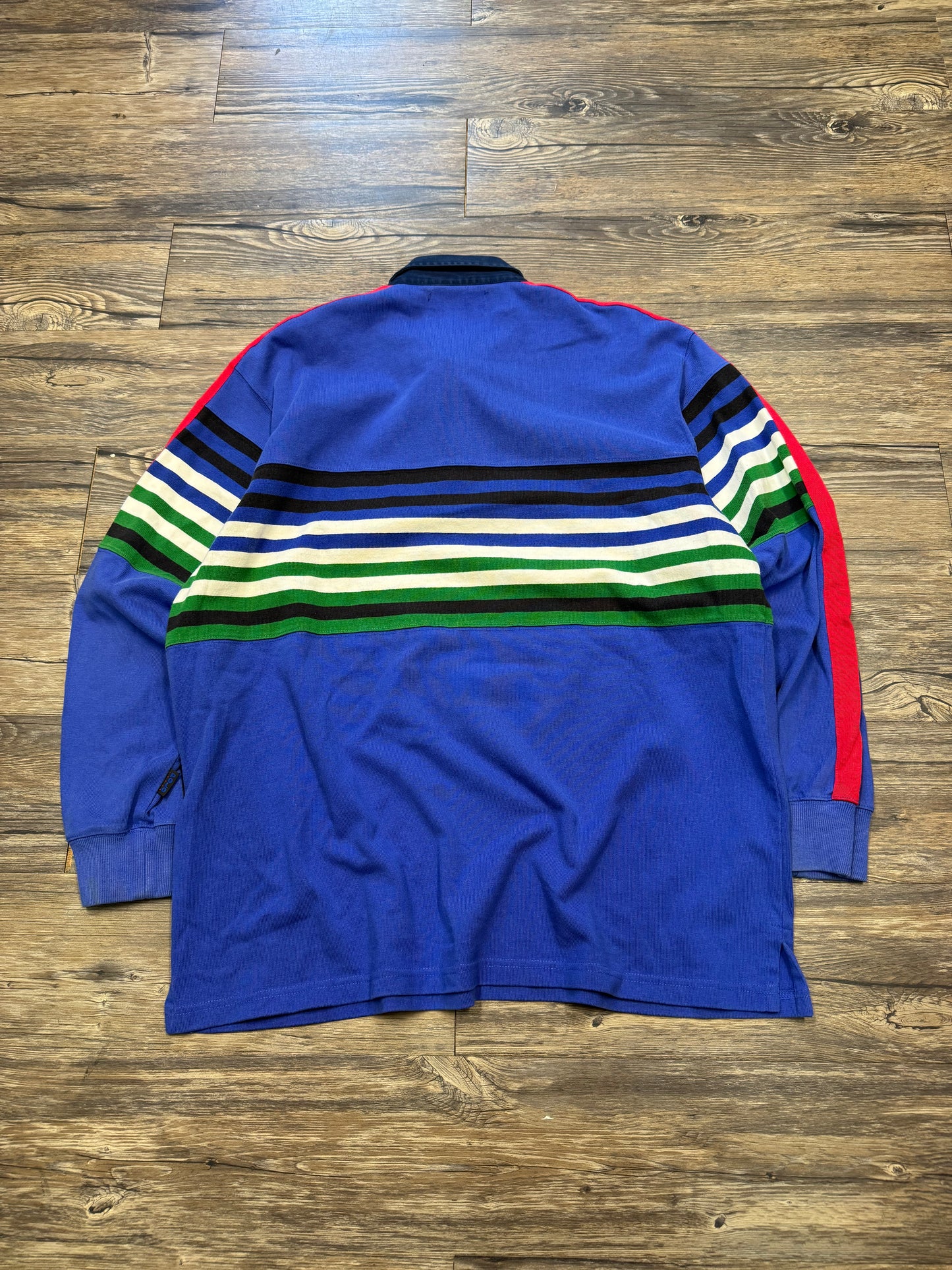 RALPH LAUREN POLO SPORT STRIPED 90s RUGBY SHIRT (L)