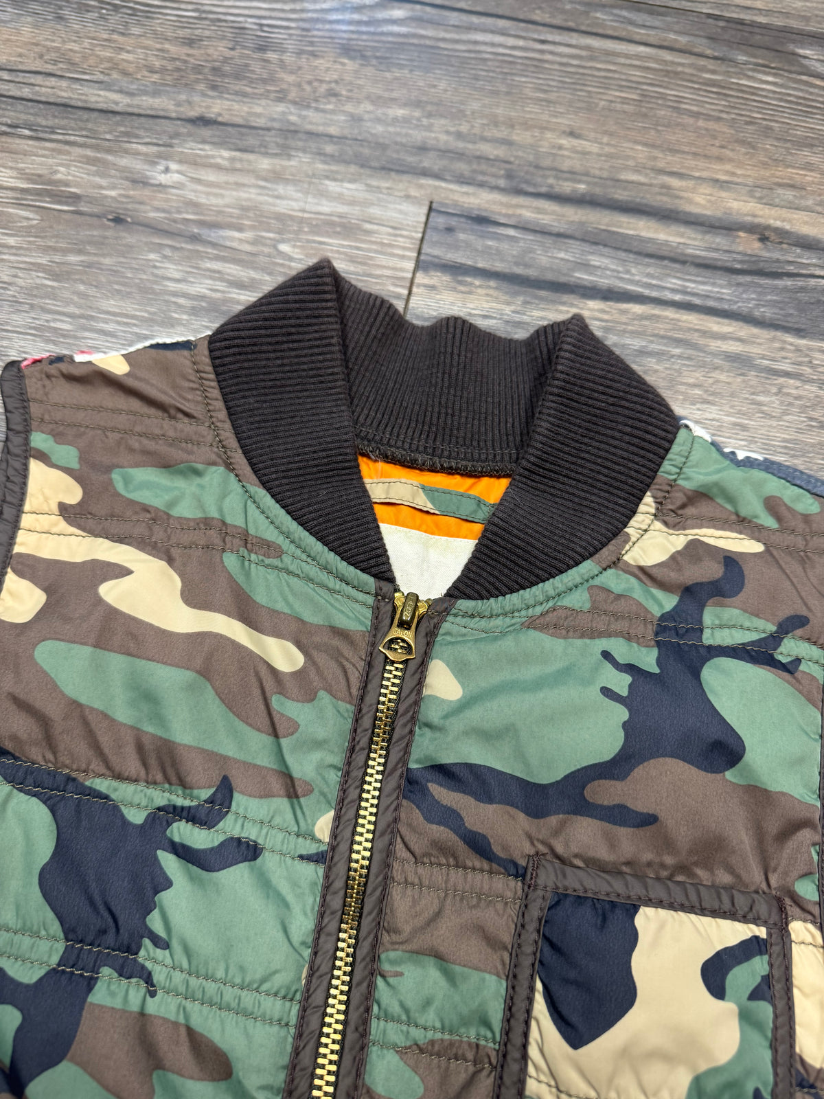 POLO RALPH LAUREN DENIM & SUPPLY DISTRESSED AMERICAN FLAG WMNS VEST (M)