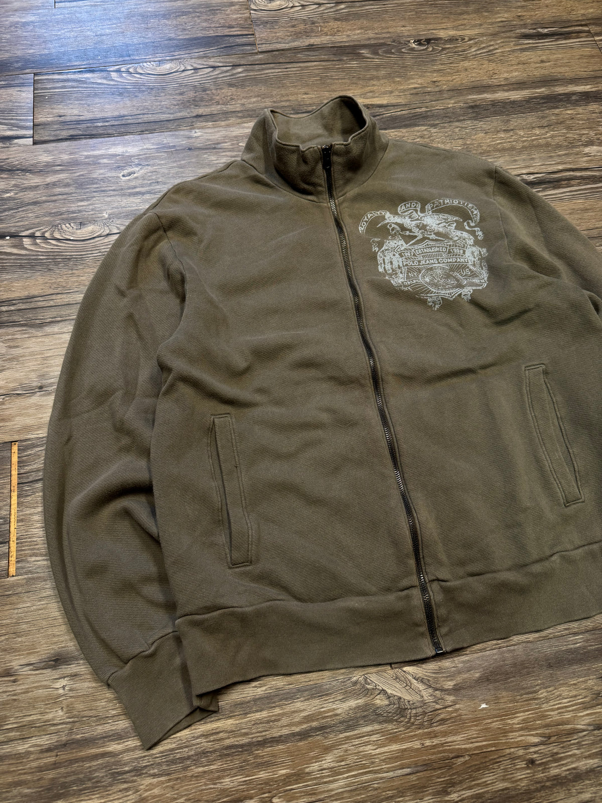 POLO RALPH LAUREN POLO JEANS SHIELD LOGO ZIP UP (L)