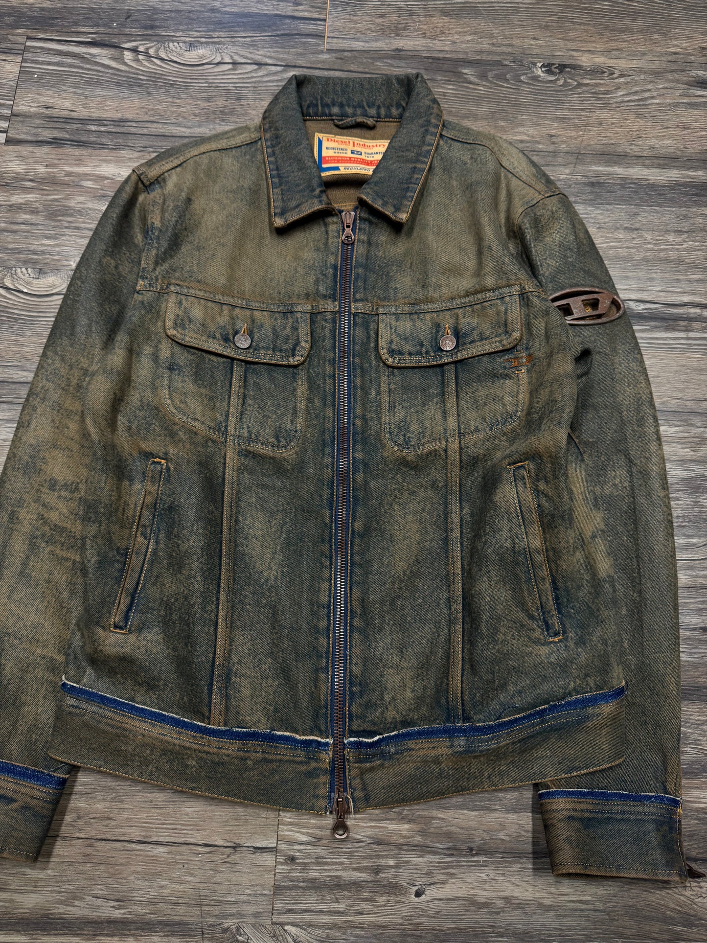 DIESEL SSENSE EXCLUSIVE MUDWASH JEAN JACKET (L)