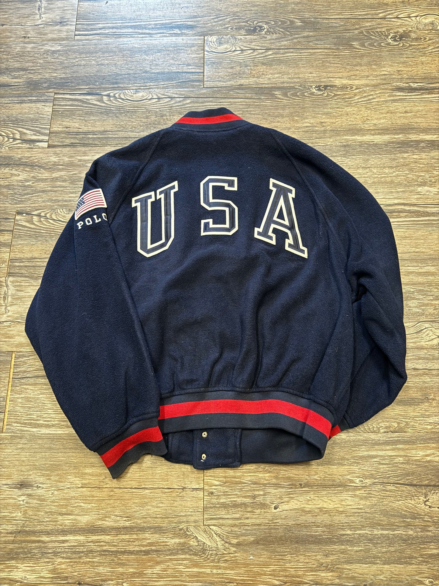 RALPH LAUREN POLO SPORT 1992 VARSITY USA OLYMPICS JACKET (L)