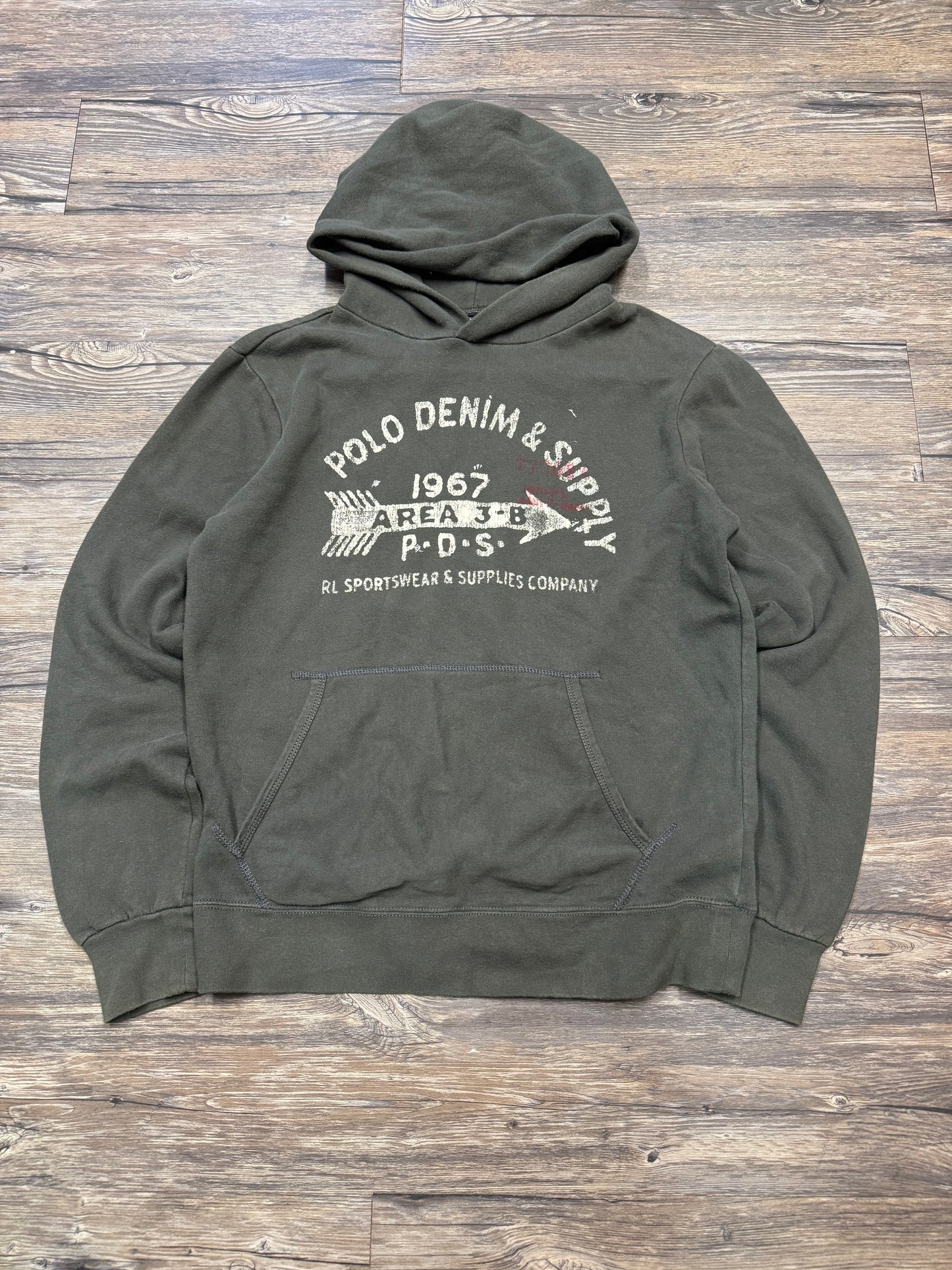 DENIM & SUPPLY RALPH LAUREN LOGO HOODIE (M)