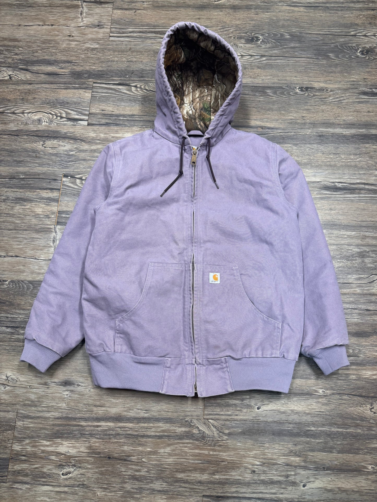 CARHARTT PURPLE CAMO HOODED JACKET (M)