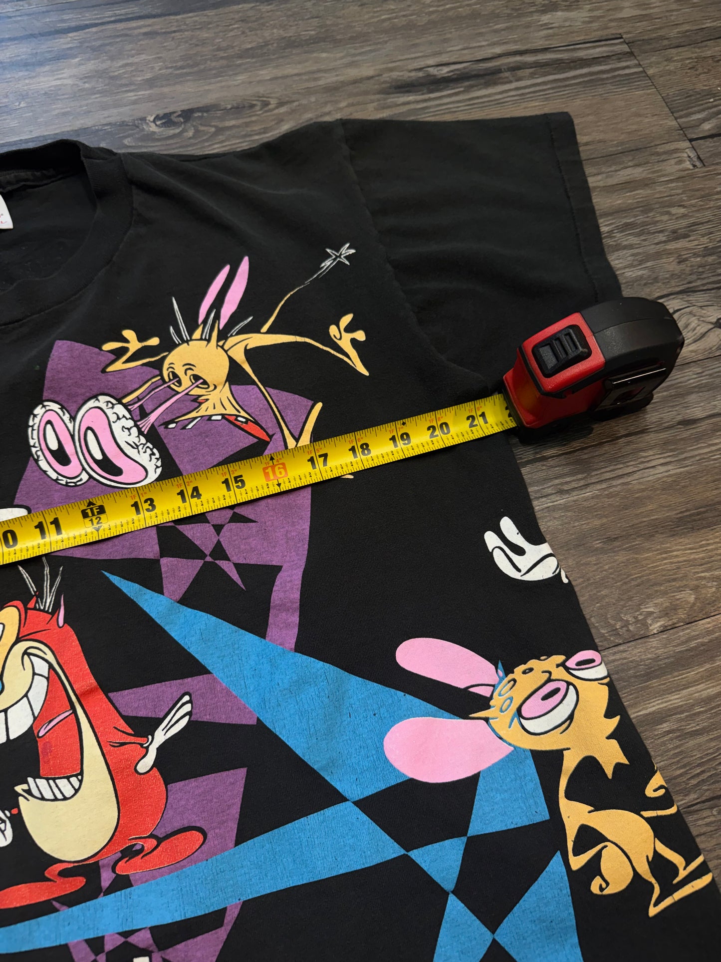 VINTAGE REN & STIMPY SINGLE STITCH TEE (L)