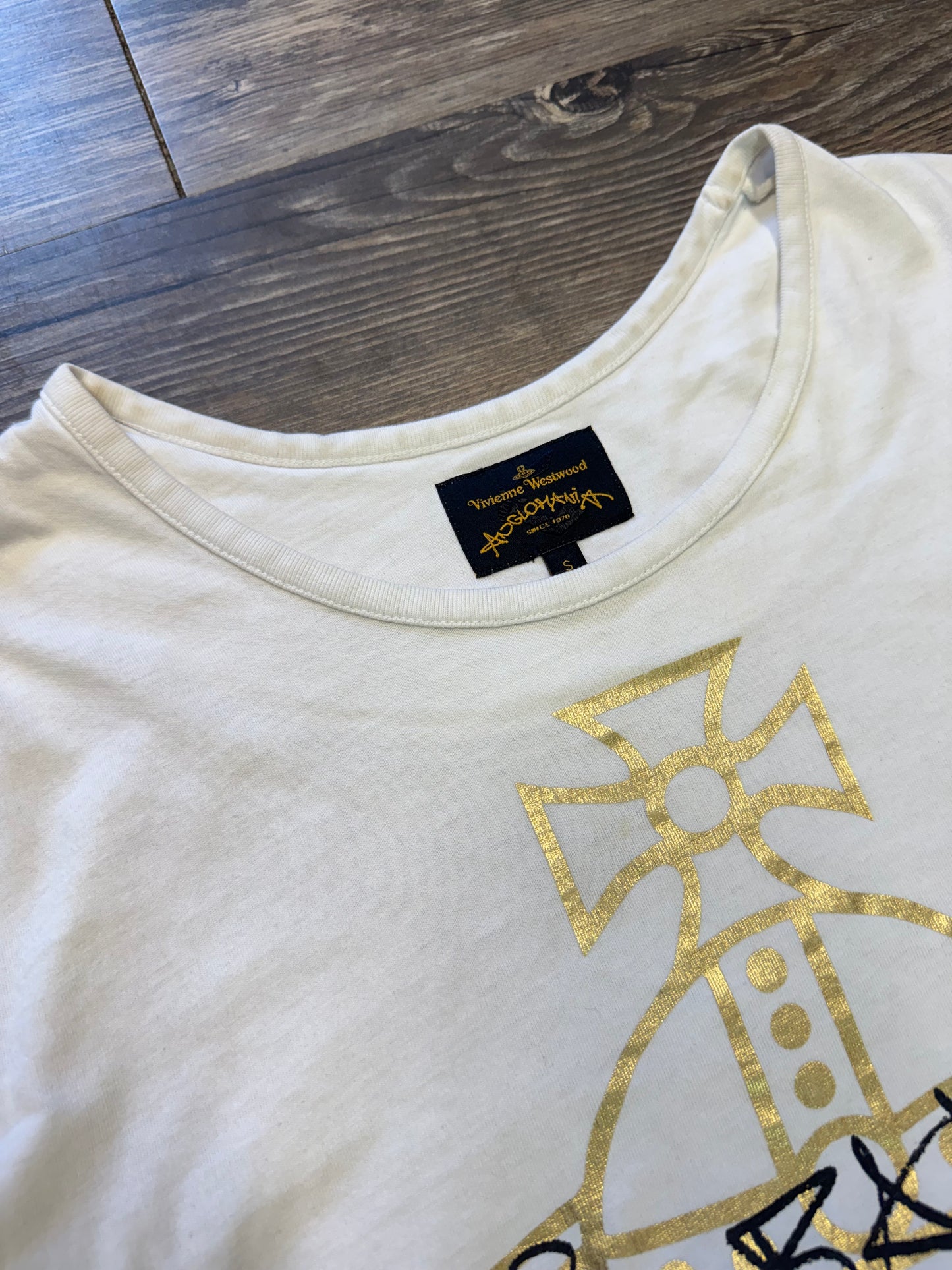 VIVIENNE WESTWOOD AGLOMANIA GOLD FOIL TEE (S)