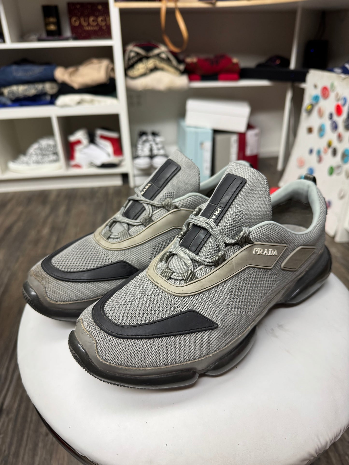 PRADA CLOUD BUST MESH SNEAKERS (10)