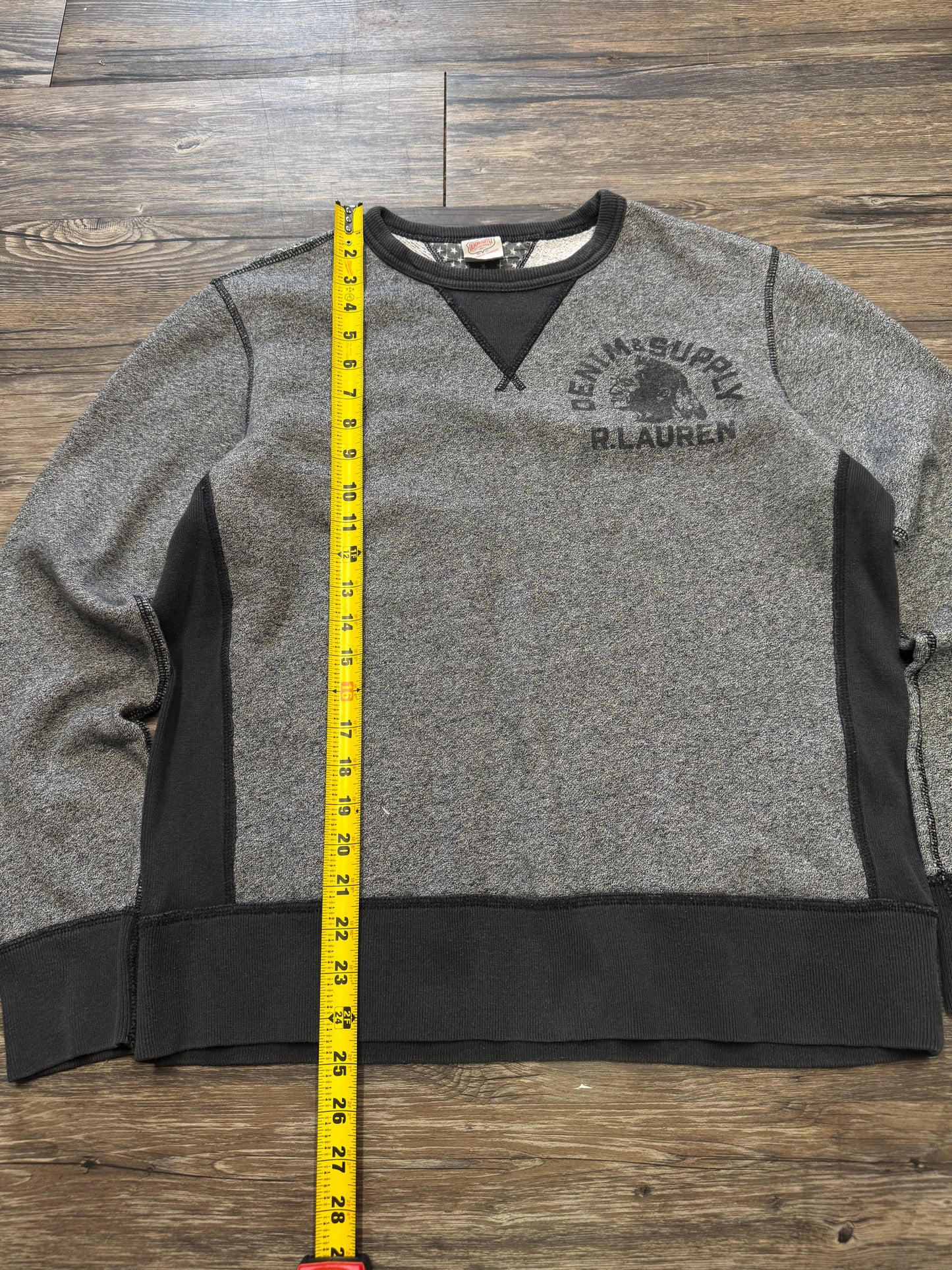 RALPH LAUREN DENIM & SUPPLY TWO TONE CREWNECK (M)