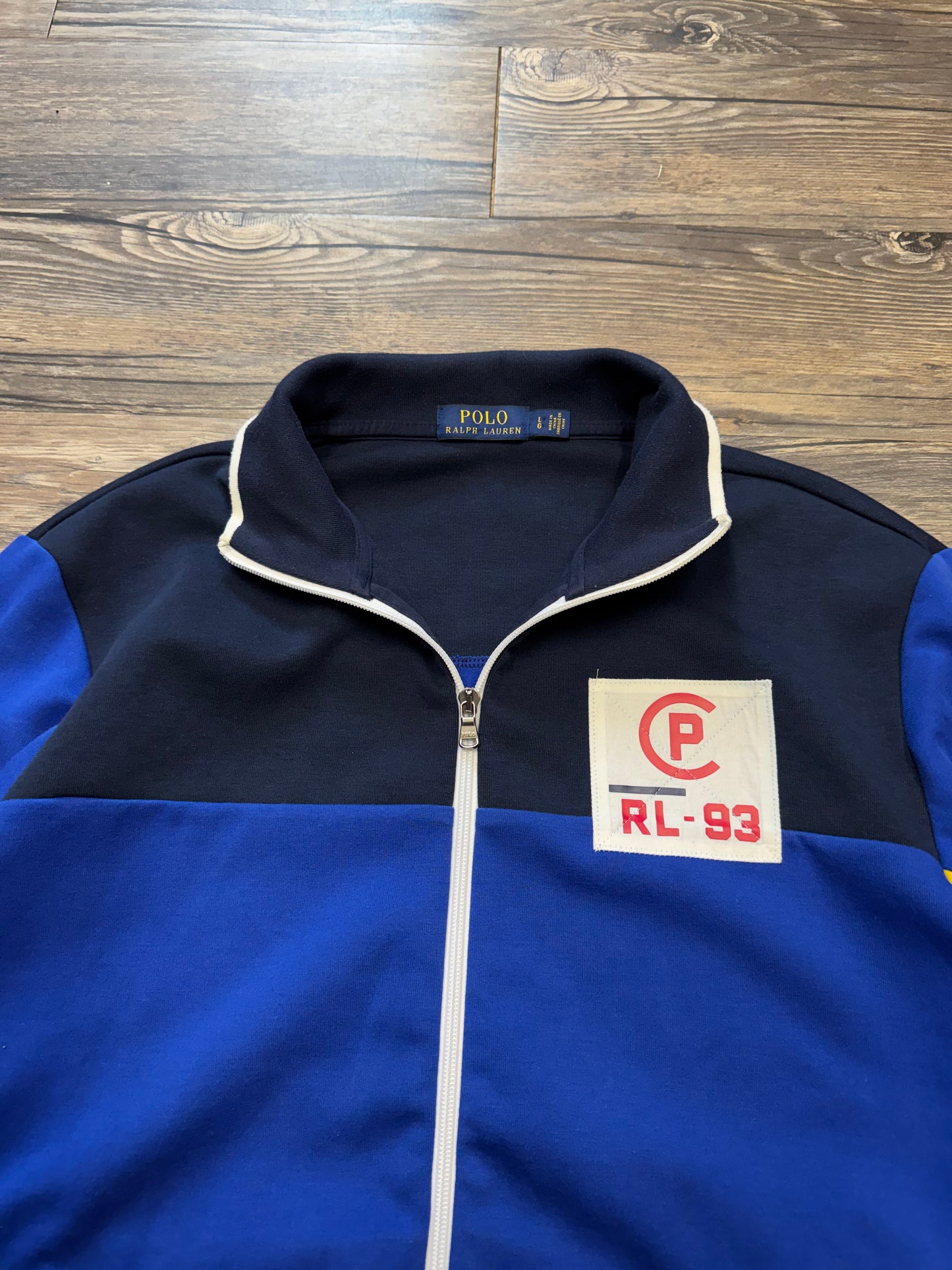 POLO RALPH LAUREN CP-93 DOUBLE KNIT TRACK JACKET (L)