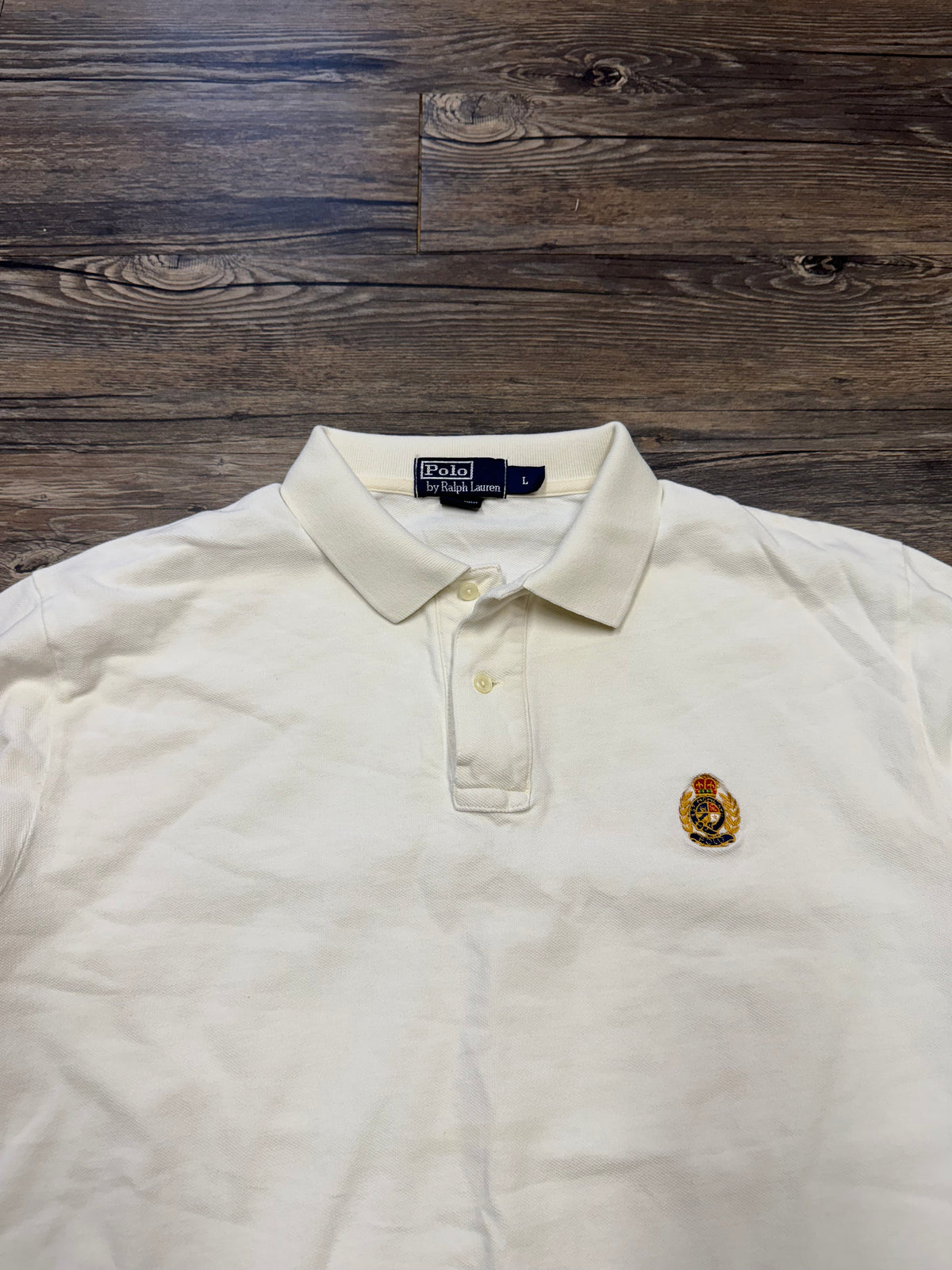 POLO RALPH LAUREN CREST WHITE POLO (L)
