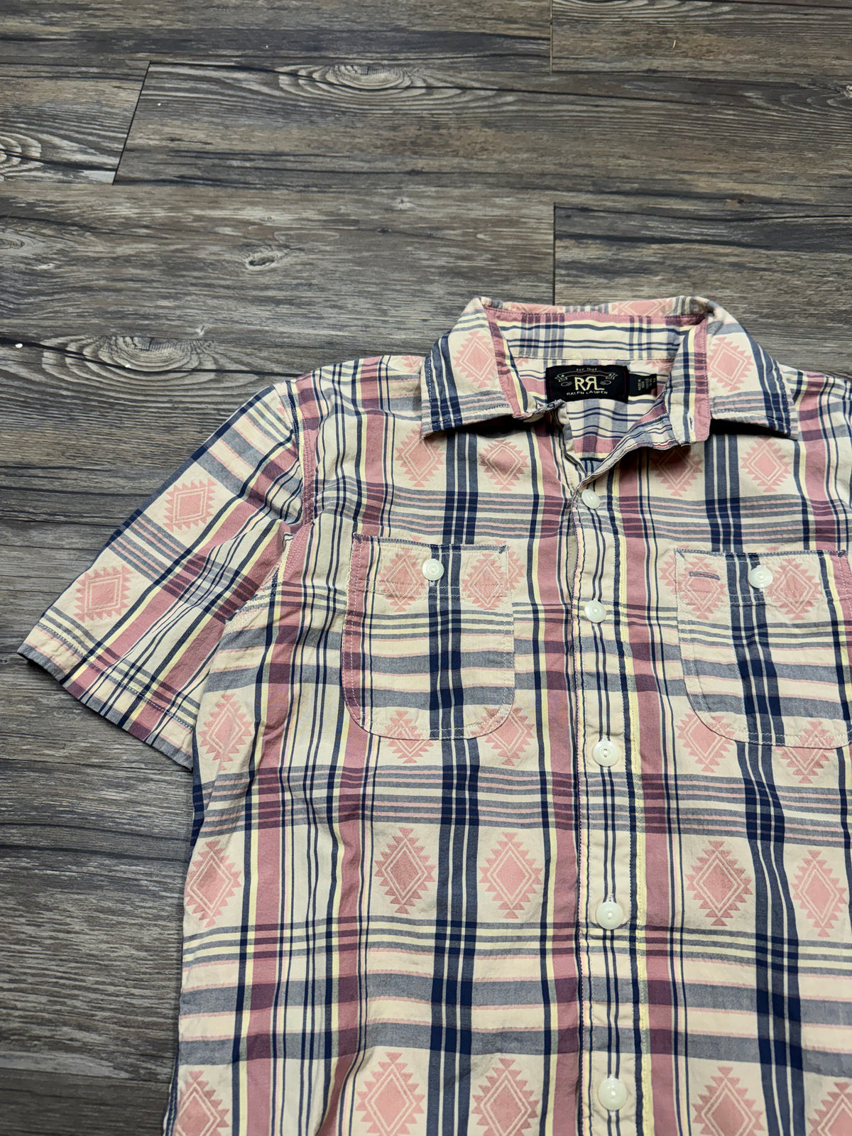 RRL PLAID BUTTON UP SHIRT (S)