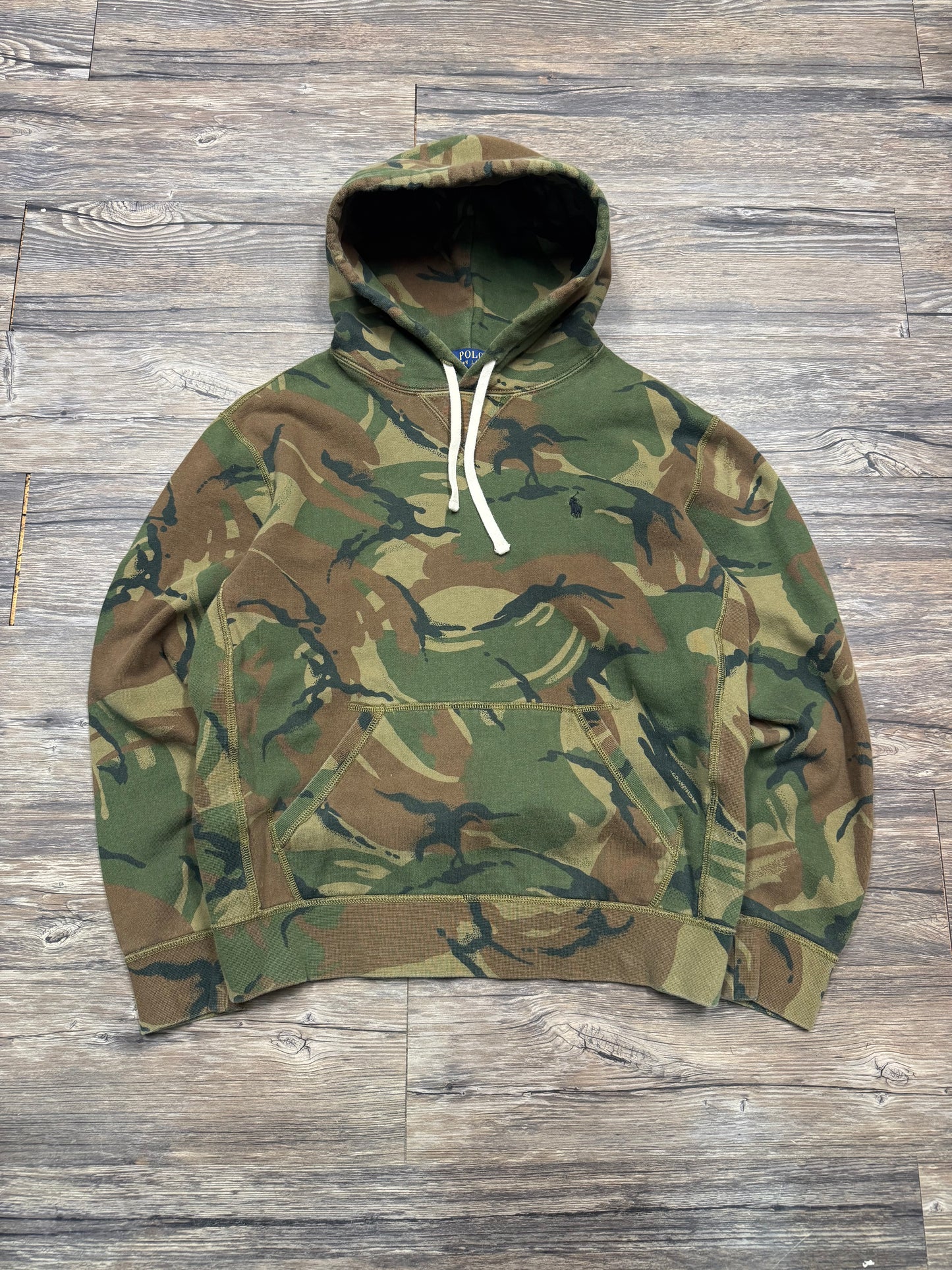 POLO RALPH LAUREN CAMO HOODIE (M)