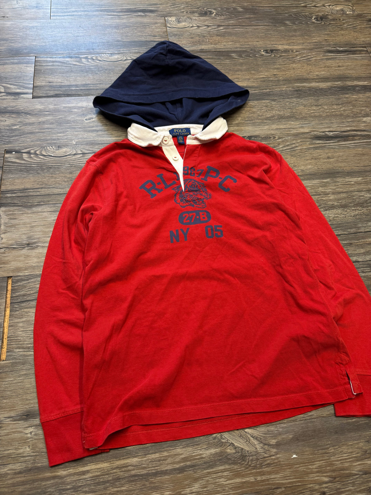POLO RALPH LAUREN RLPC HOODED HENLEY (XS)