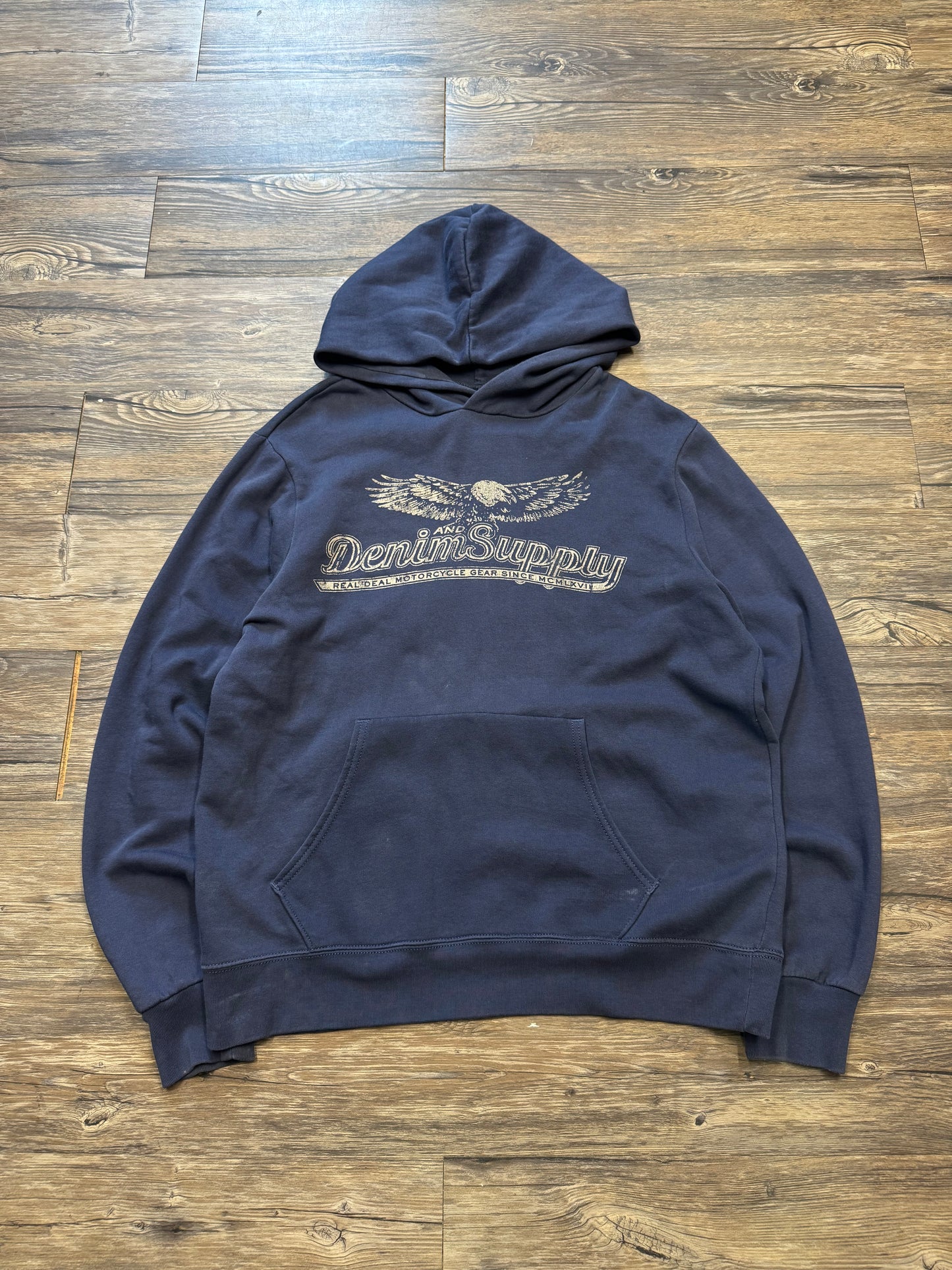POLO RALPH LAUREN DENIM & SUPPLY AMERICAN GRAPHIC HOODIE (M)