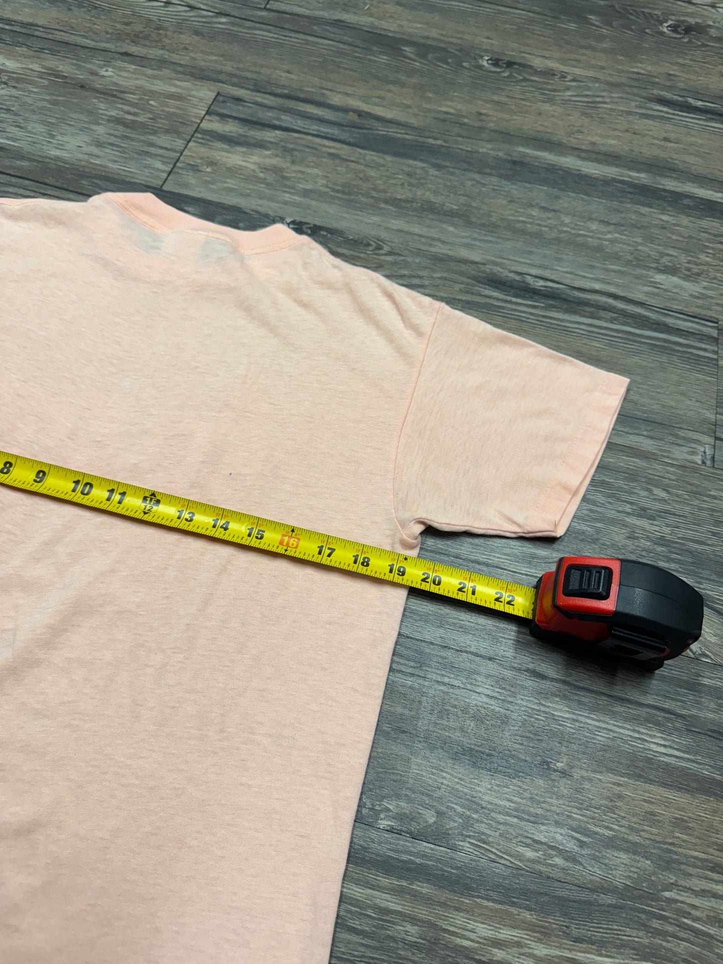 ATLANTA PUFF PRINT THIN 90’s SALMON T-SHIRT (L)