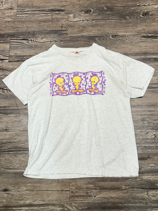 90’S LOONEY TUNES TWEETY BIRD GRAPHIC T-SHIRT (2XL)