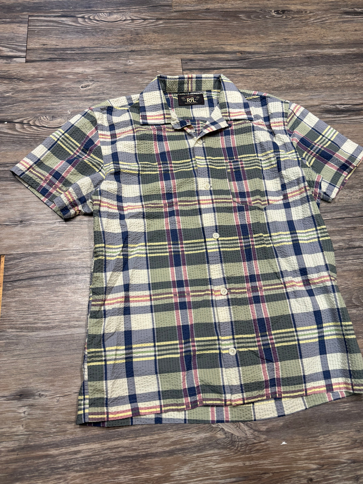 RRL PLAID BUTTON UP SHIRT (S)