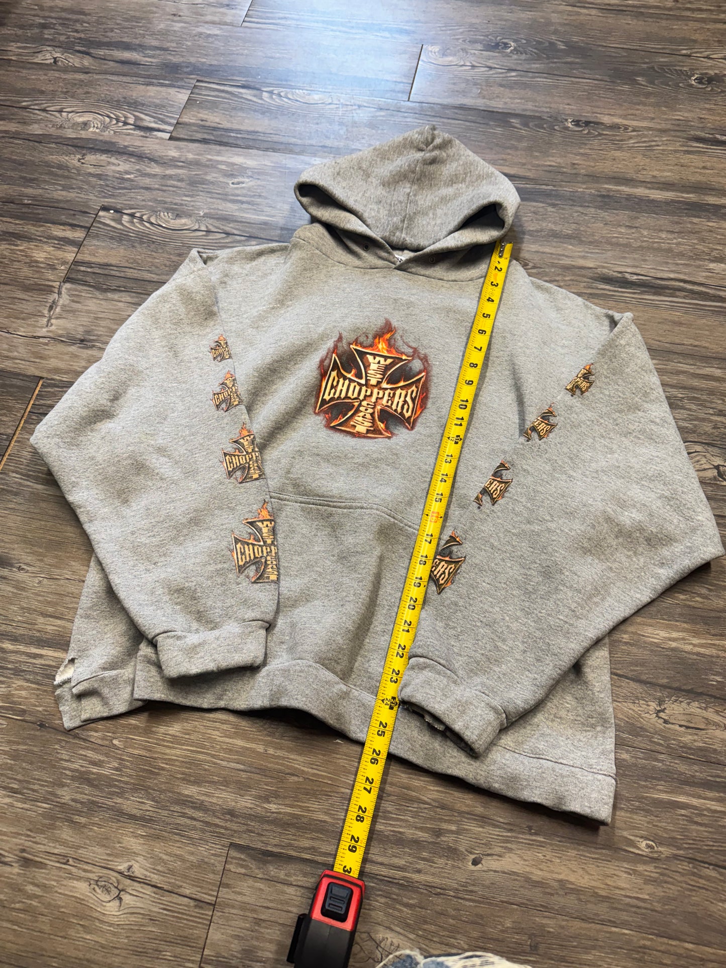 2000’s WEST COAST CHOPPER DISTRESSED HOODED SWEATSHIRT