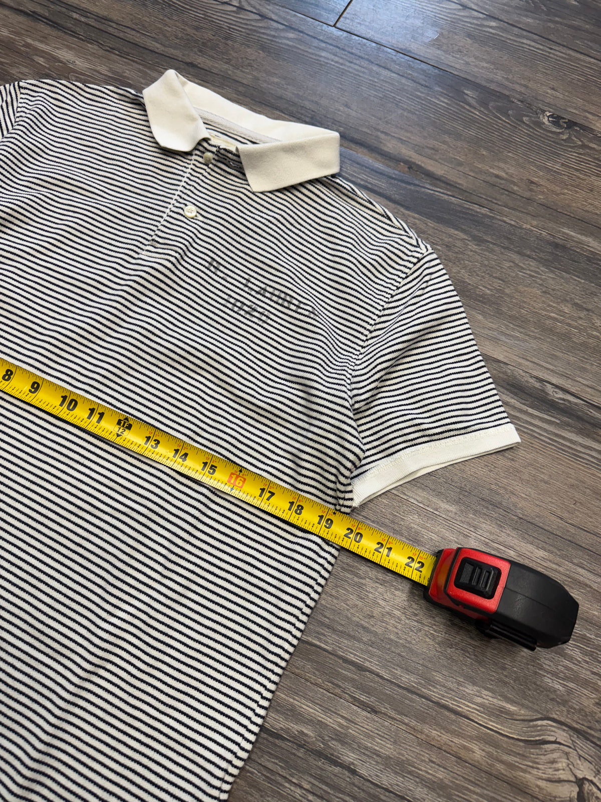 POLO RALPH LAUREN DENIM SUPPLY STRIPED & PATCHED POLO (M)