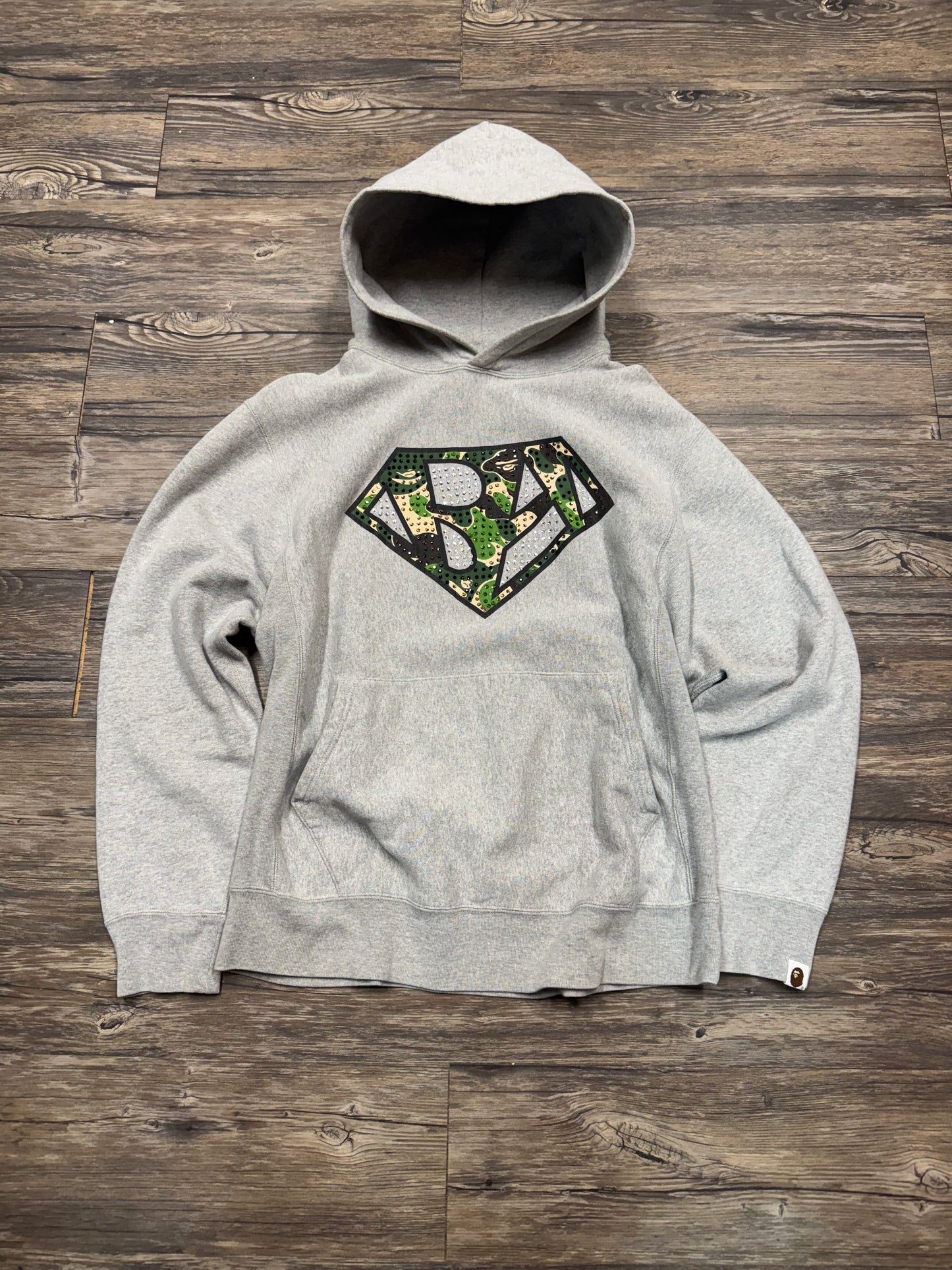 BAPE RHINESTONE HOODIE (M)