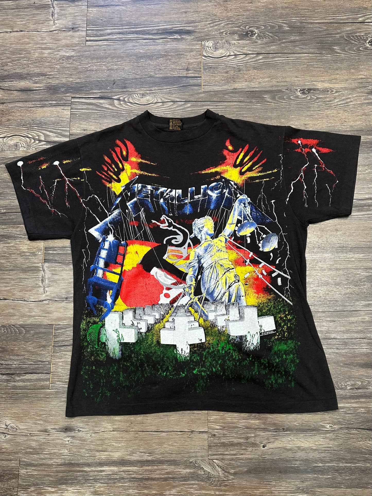RARE METALLICA FULL PRINT GRAPHIC T-SHIRT (XL)